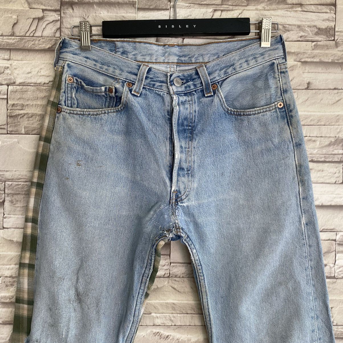 Levi's Vintage Levis 501 Repaired Distressed Patchwork Size US 30 / EU 46 - 3 Thumbnail