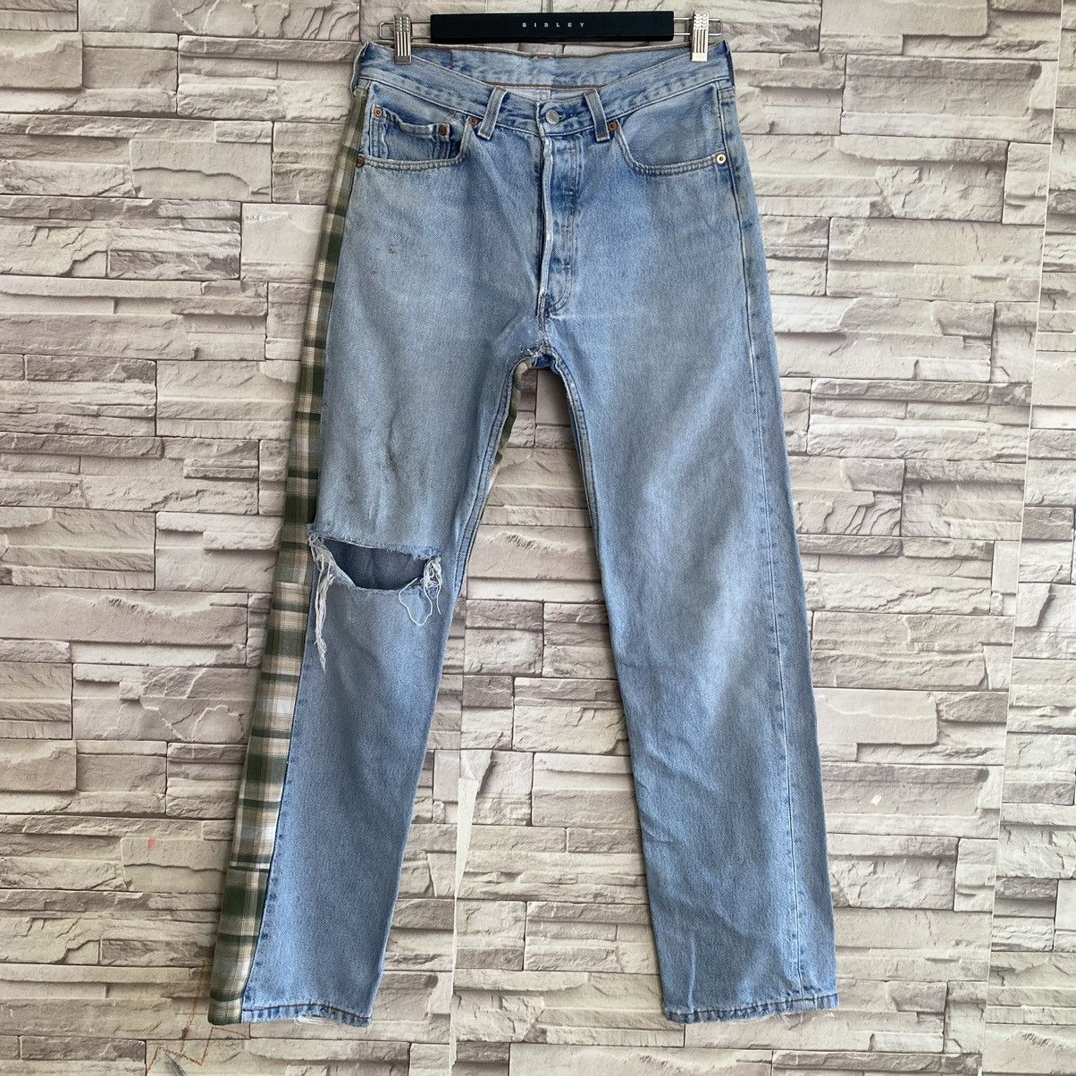 Levi's Vintage Levis 501 Repaired Distressed Patchwork Size US 30 / EU 46 - 2 Thumbnail