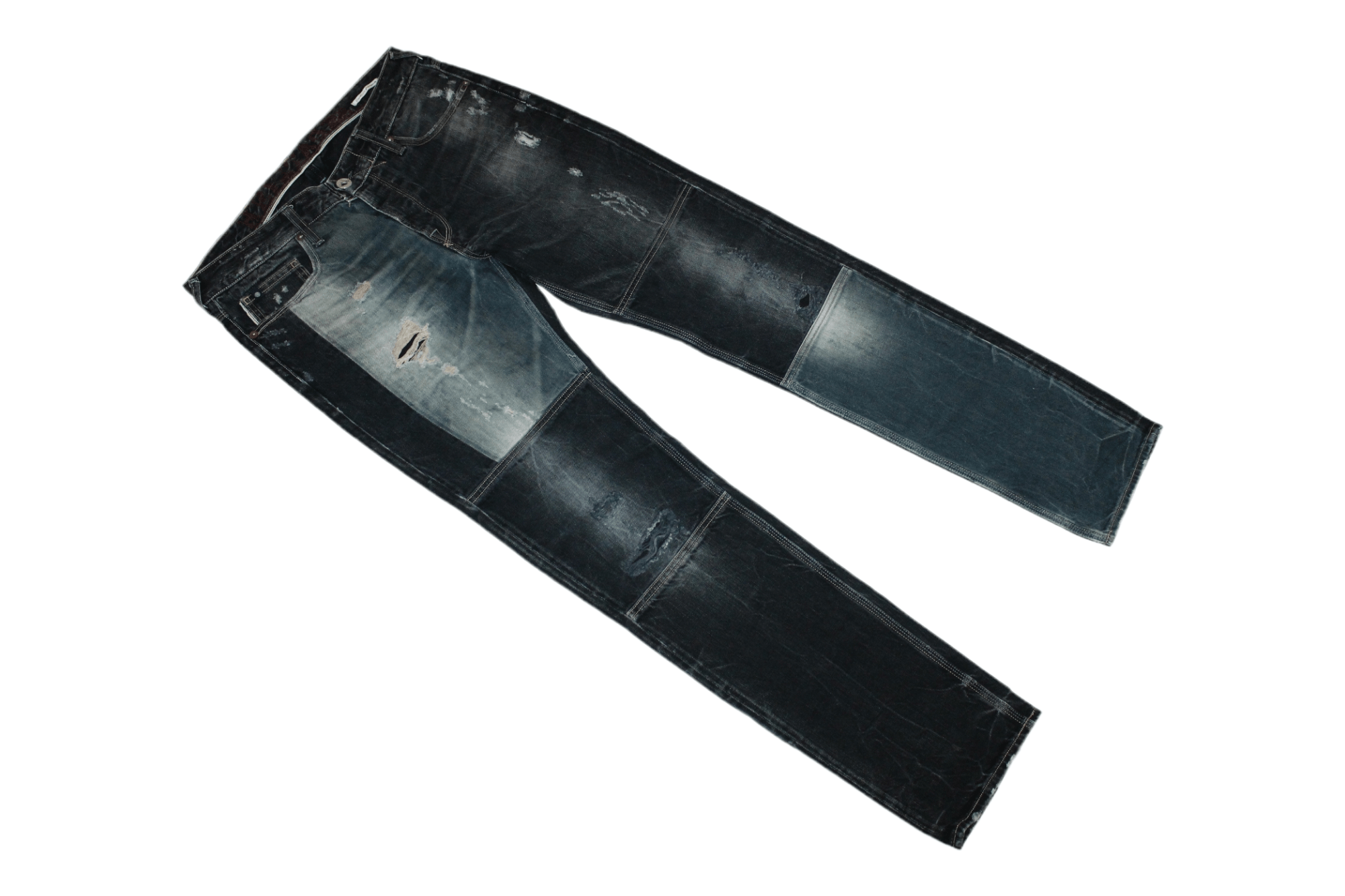 Japan Rags Japan Rags Patchwork Destructive Punk Jeans Visvim Style Size US 34 / EU 50 - 2 Thumbnail