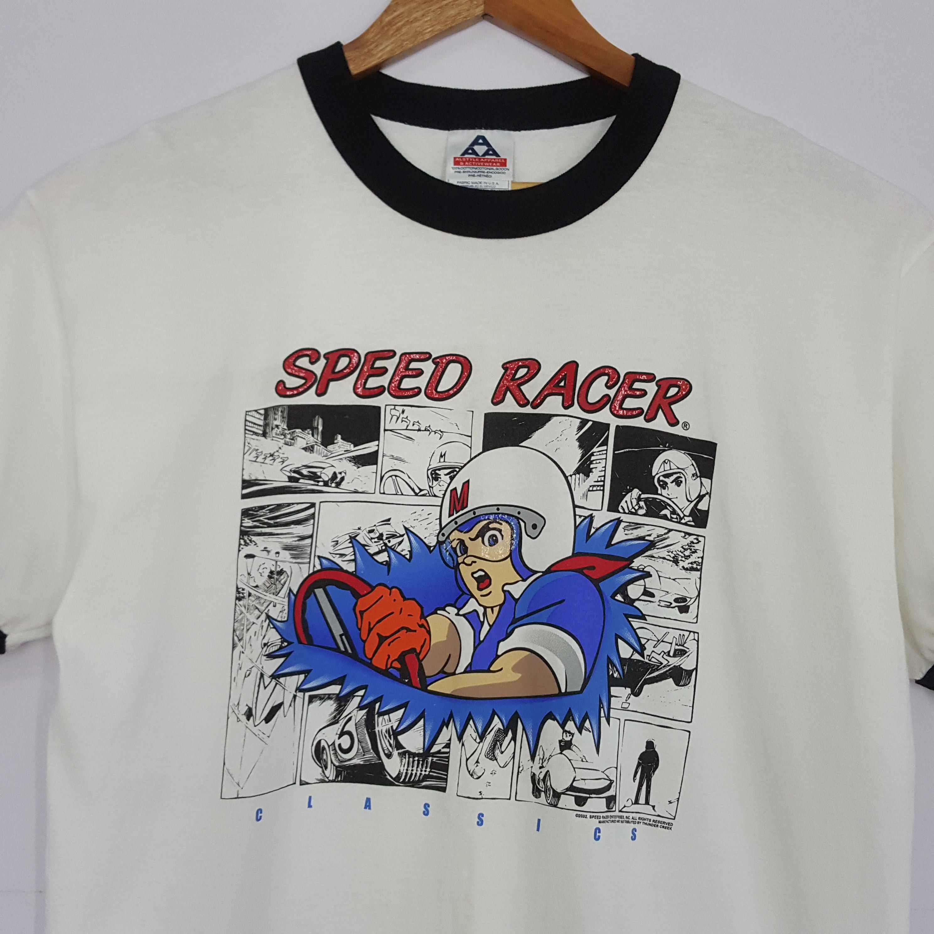 Anime × Cartoon Network × Vintage Vintage Speed Racer Japanese manga series ringer t-shirt Size US L / EU 52-54 / 3 - 4 Thumbnail