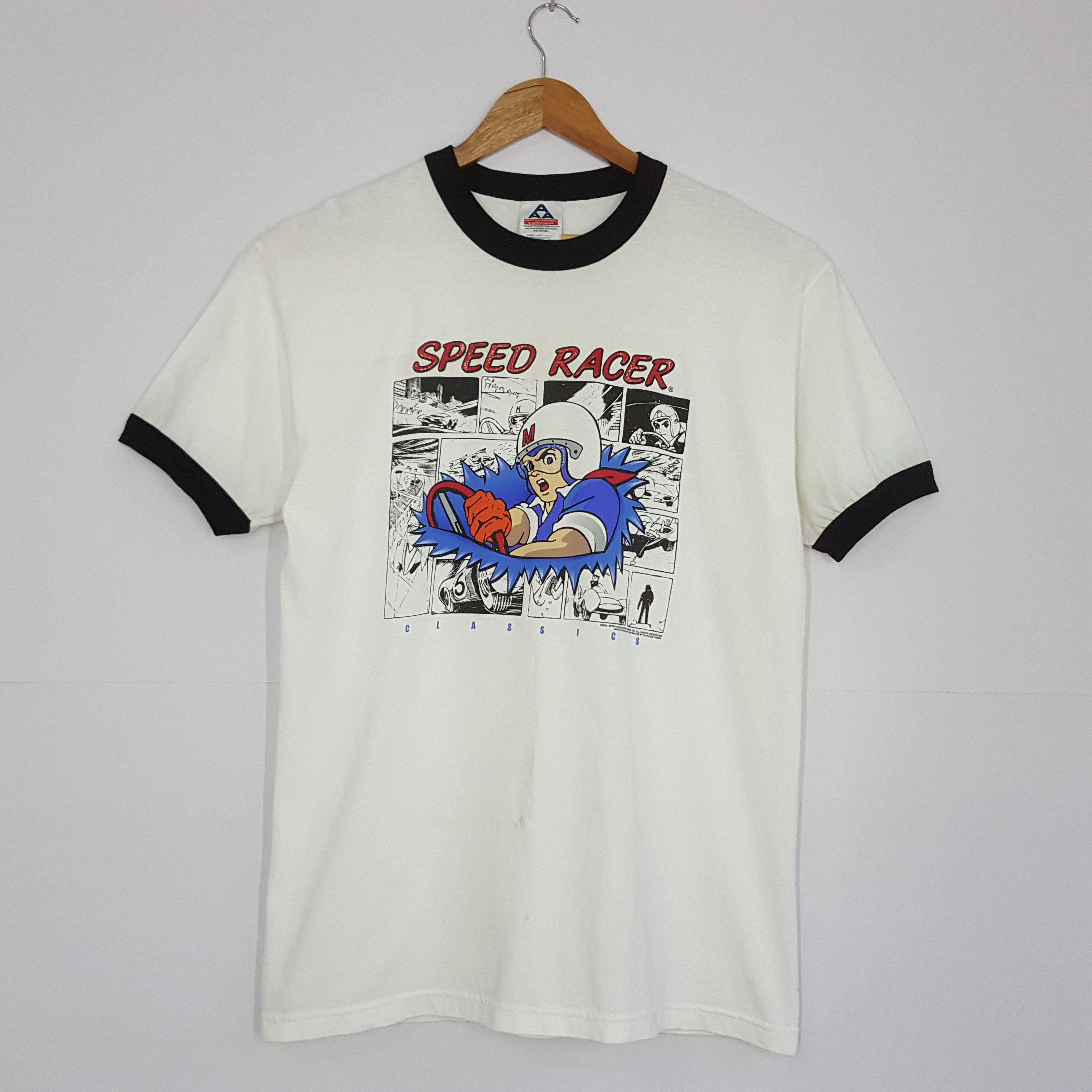 Anime × Cartoon Network × Vintage Vintage Speed Racer Japanese manga series ringer t-shirt Size US L / EU 52-54 / 3 - 1 Thumbnail
