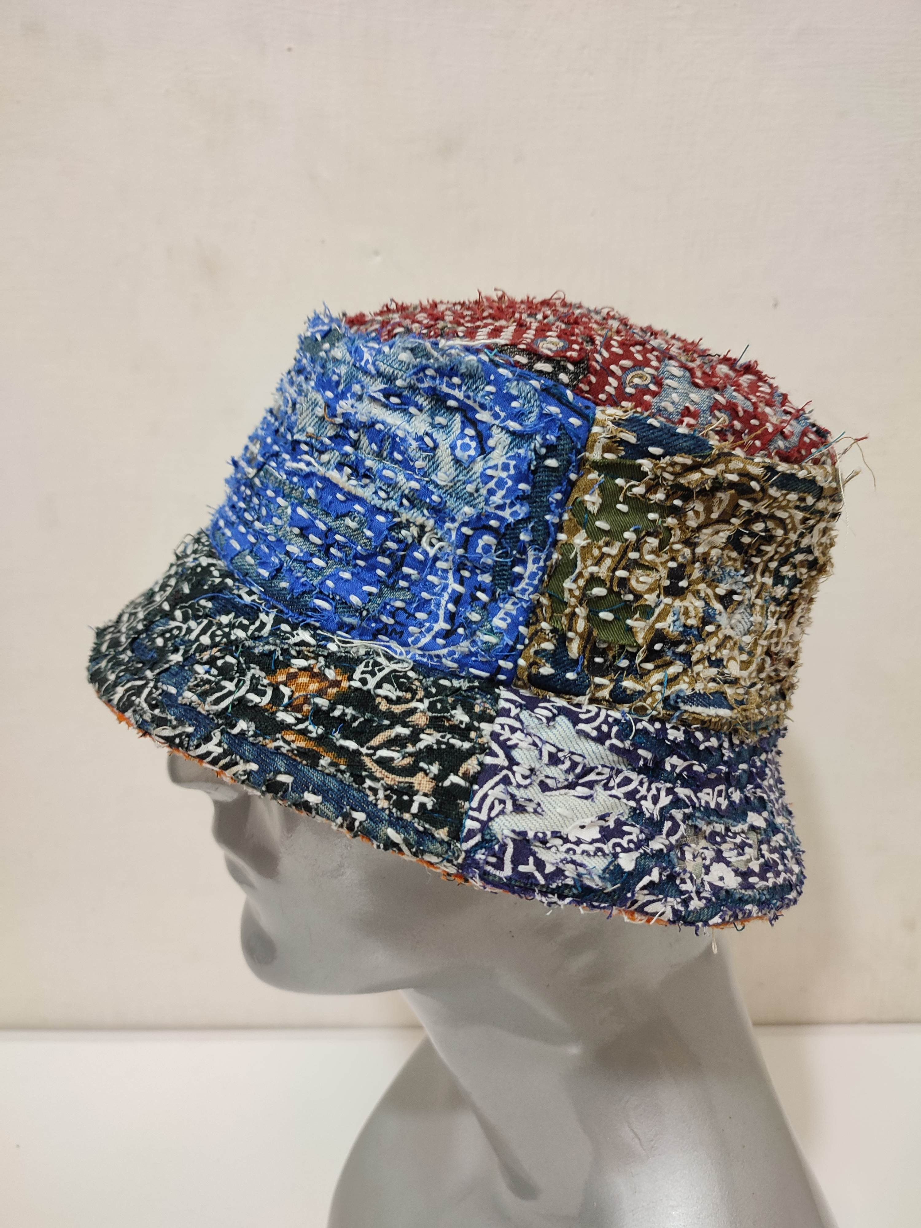 Other Custom Made Patchwork Paisley Bucket Hats boro Size ONE SIZE - 1 Thumbnail