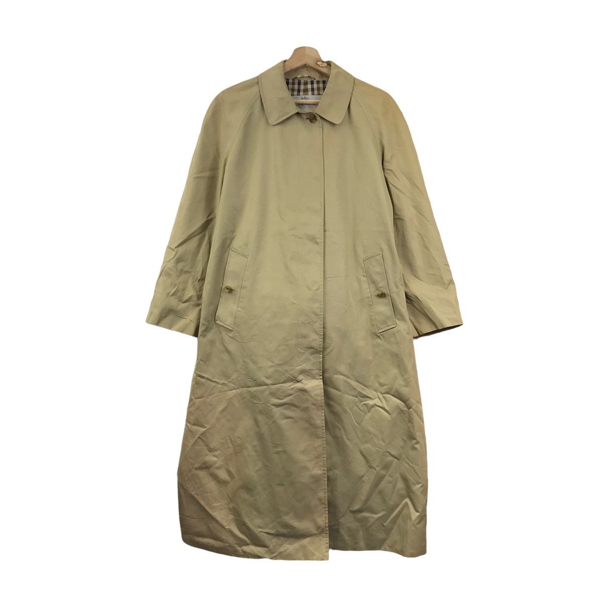 AQUASCUTUM British Brand Nova Check Parka Trench Coat Jacket