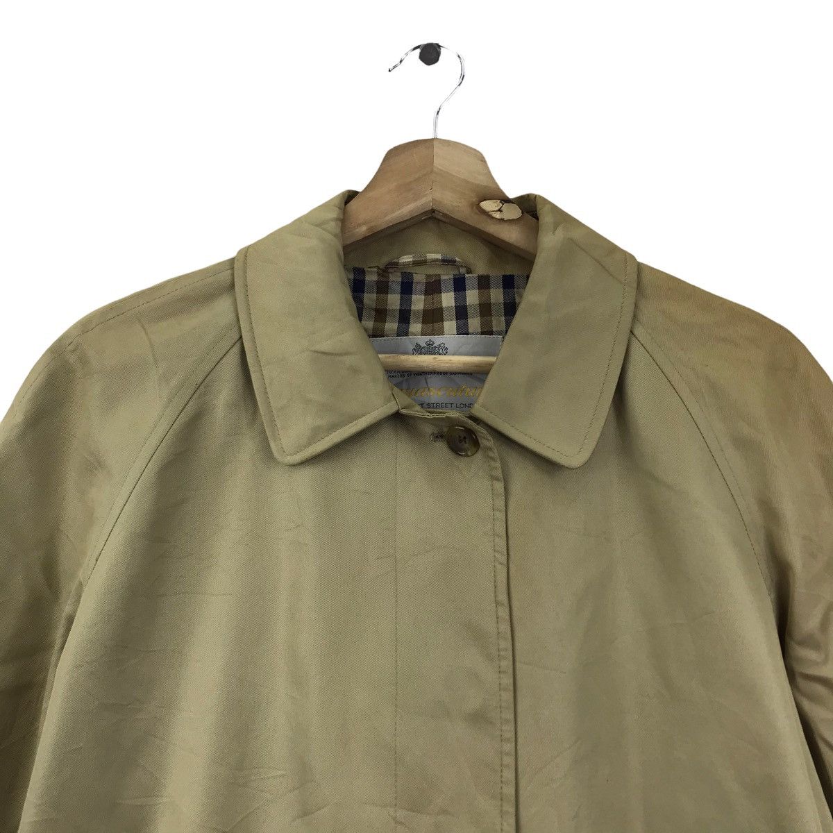 Aquascutum AQUASCUTUM British Brand Nova Check Parka Trench Coat Jacket Size US XS / EU 42 / 0 - 2 Thumbnail