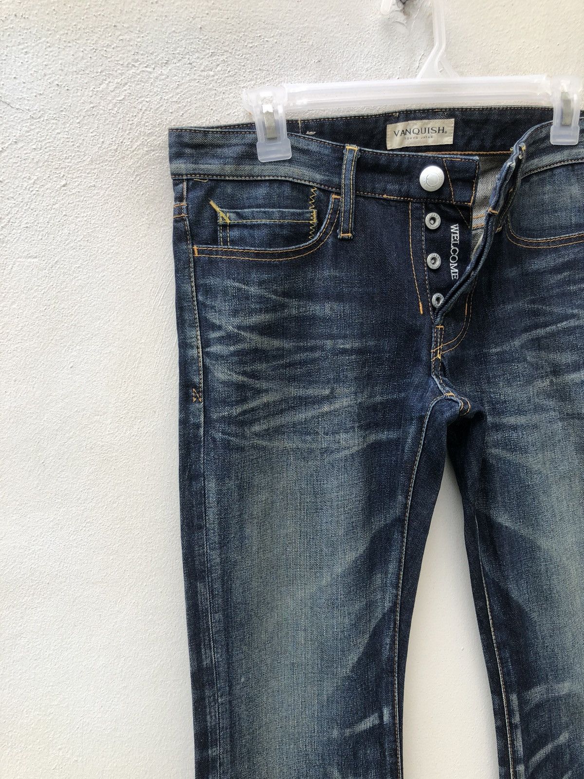 Vanquish Vanquish Japan Low Rise Released Hem Denim Flare Jeans Size US 31 - 8 Thumbnail