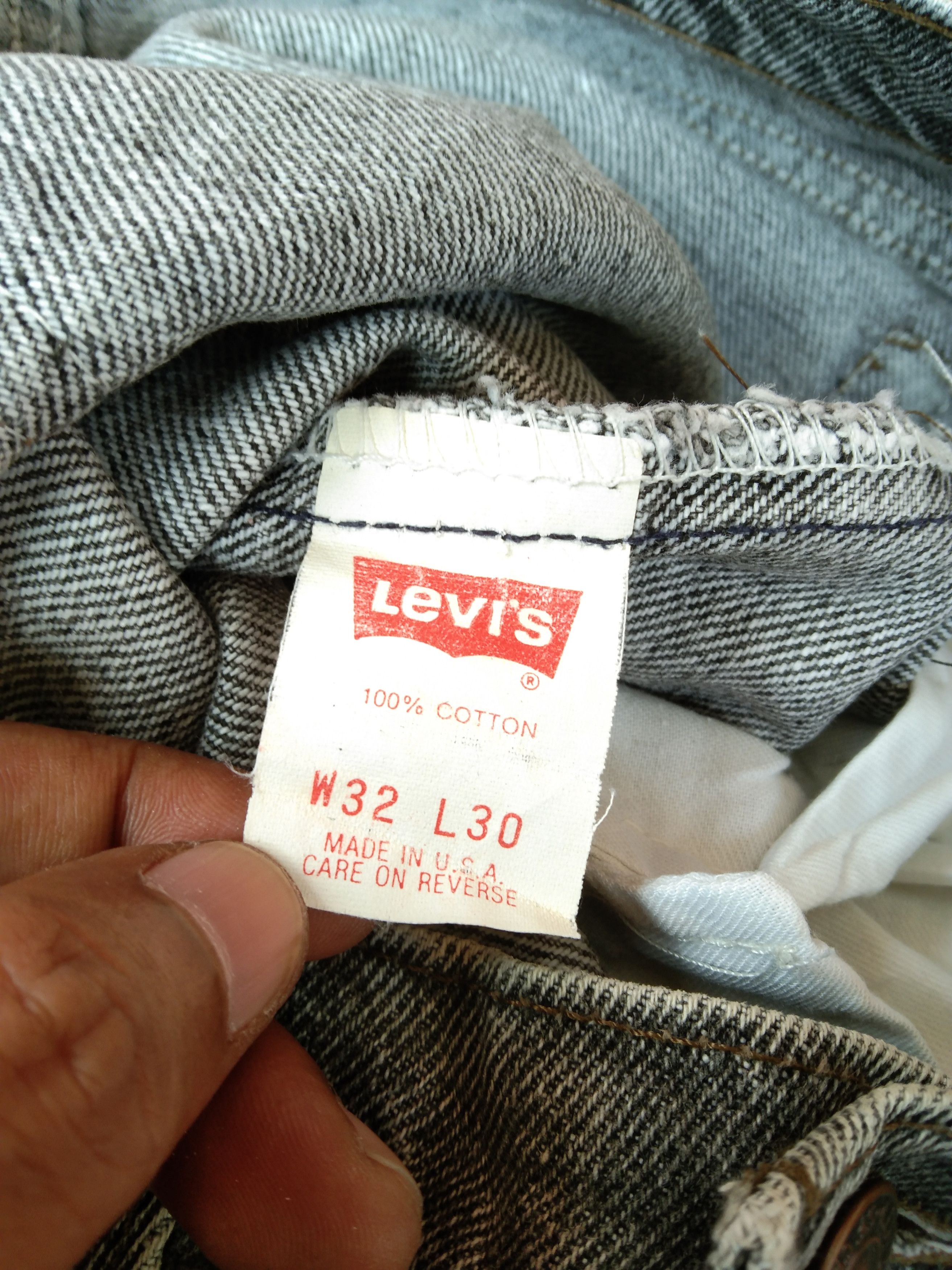 Levi's 90s Vintage Levi's Jeans 550 Grey Made In USA 32x30 Size US 32 / EU 48 - 6 Thumbnail