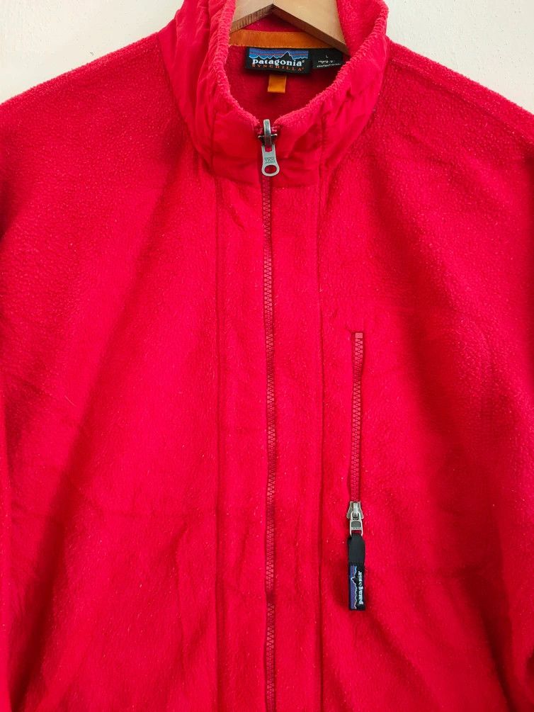 Patagonia × Vintage Vintage 90's Patagonia Synchilla Red Zipup Fleece Size US L / EU 52-54 / 3 - 8 Thumbnail