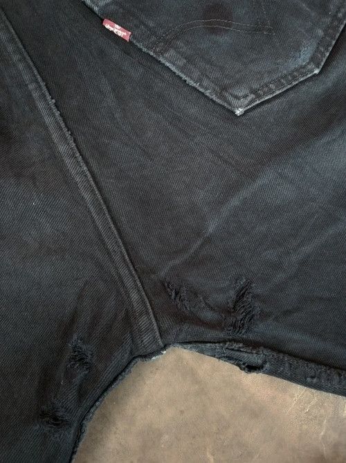 Levi's Vintage Levis 501 Black Straight Leg Distressed Jeans 30x32 Size US 30 / EU 46 - 5 Thumbnail