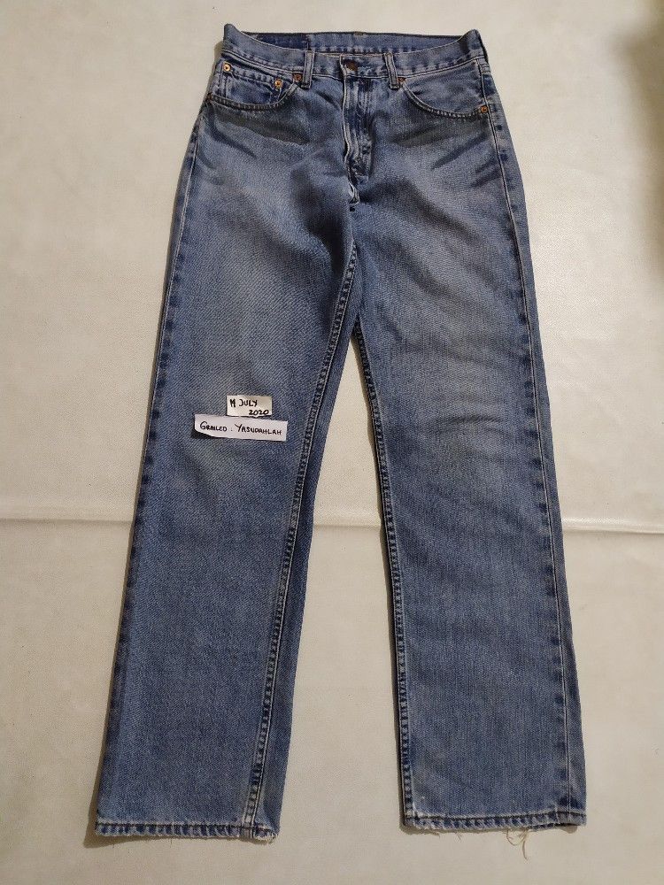 image of Levis x Vintage Levi’S 512 Classic Cut Stone Wash Jeans in Blue Jean, Men's (Size 30)