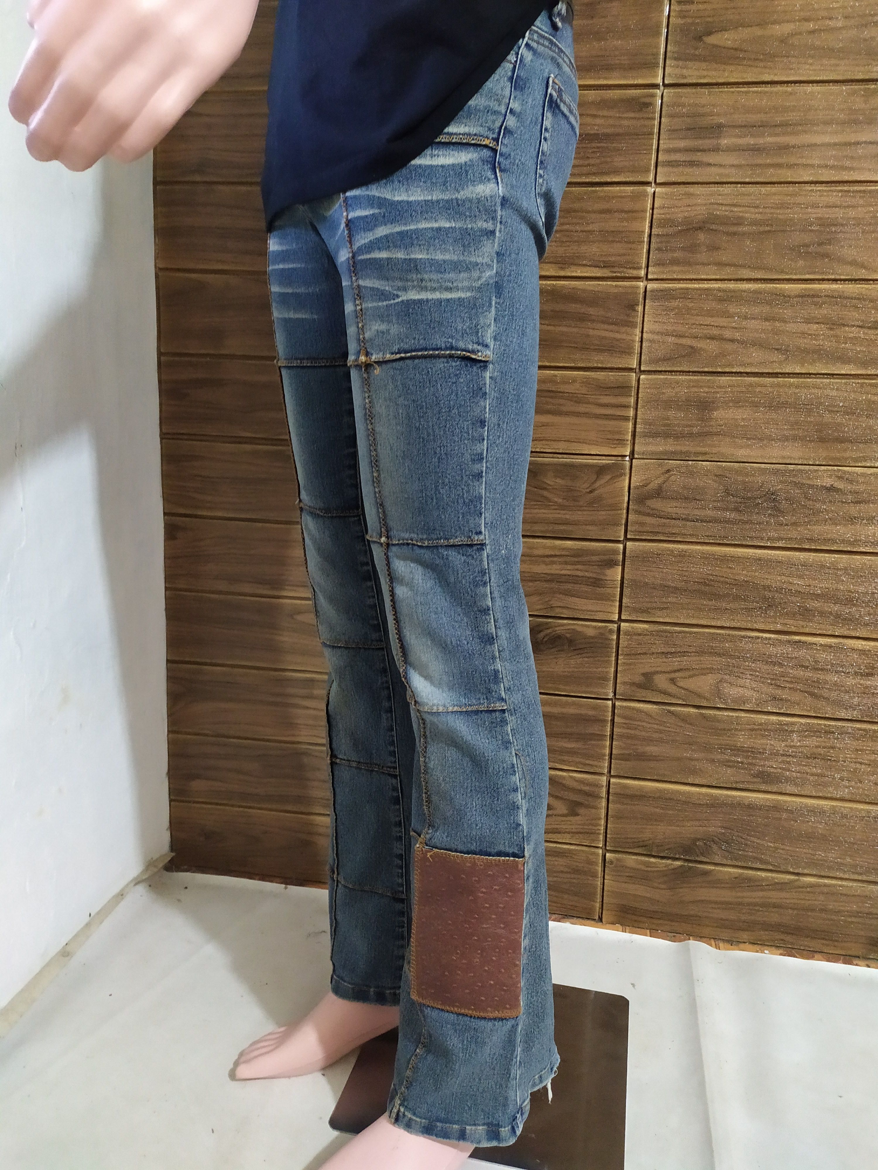 Japanese Brand Japanese World Bazaar Bootcut Patchwork Design Jeans Size US 28 / EU 44 - 2 Thumbnail