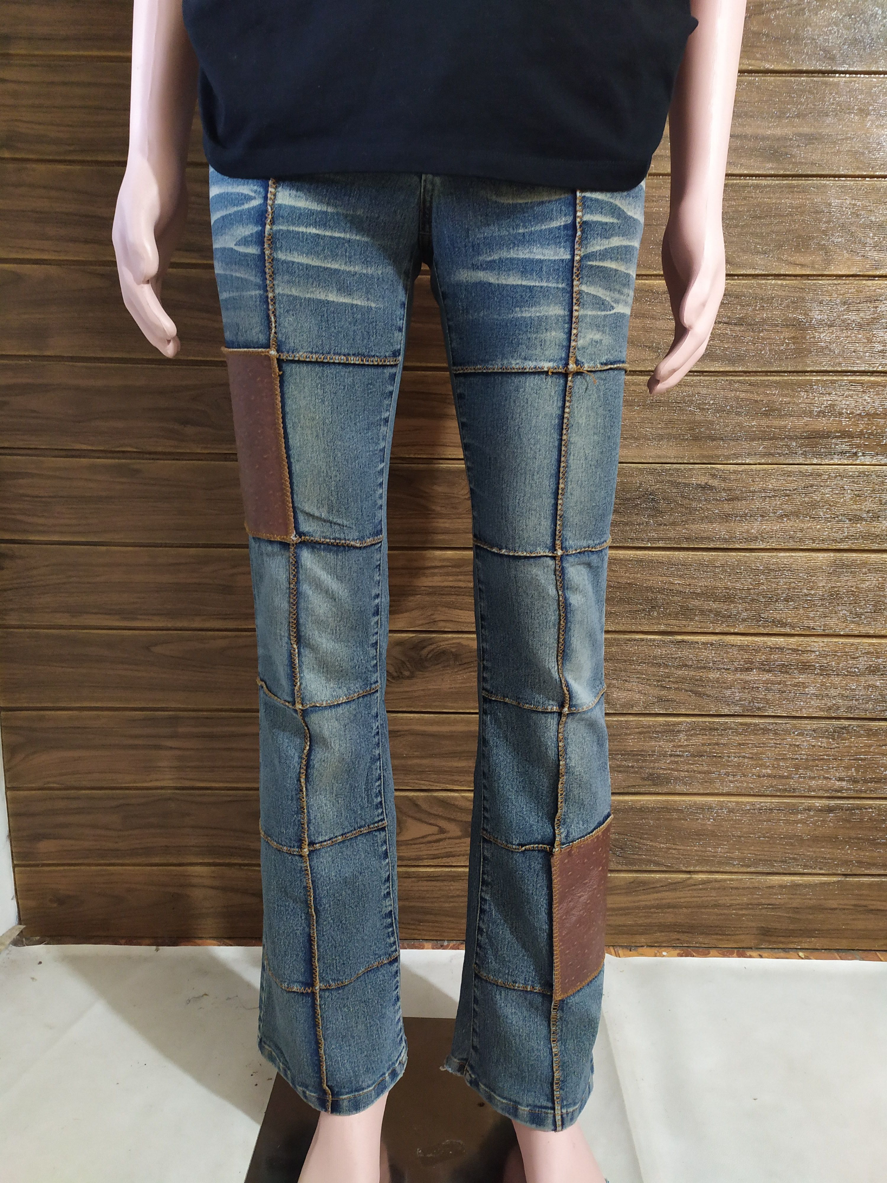 Japanese Brand Japanese World Bazaar Bootcut Patchwork Design Jeans Size US 28 / EU 44 - 1 Thumbnail