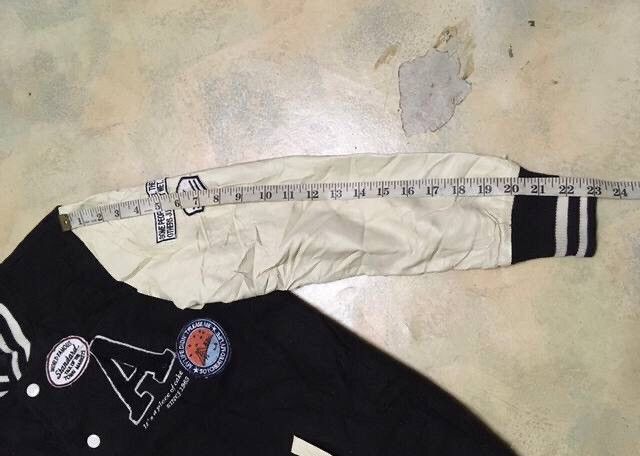 Japanese Brand × Vintage Japanese Brand Varsity Jacket Leather Sleeve Size US M / EU 48-50 / 2 - 12 Thumbnail