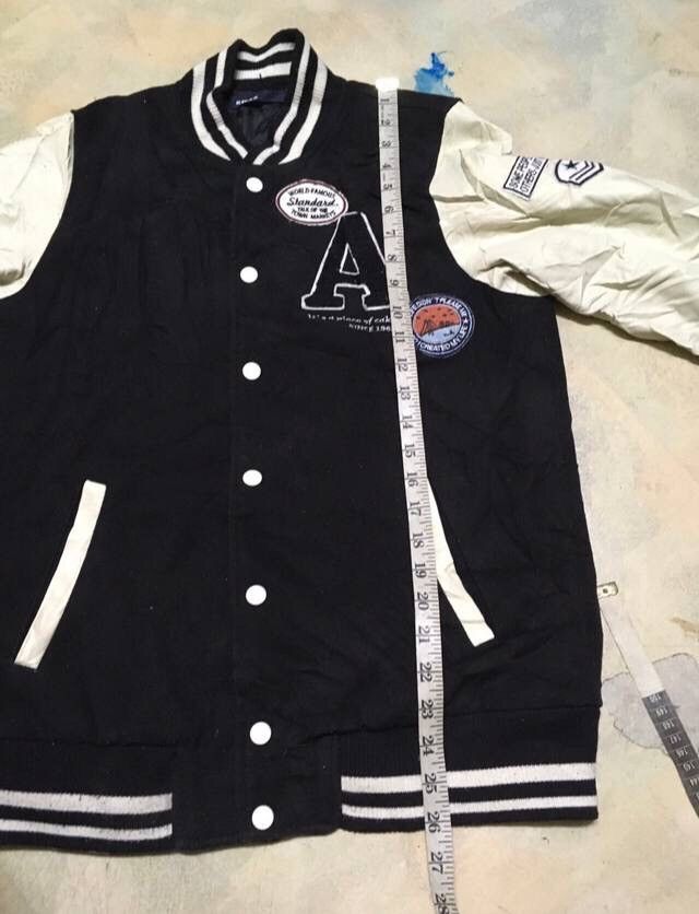 Japanese Brand × Vintage Japanese Brand Varsity Jacket Leather Sleeve Size US M / EU 48-50 / 2 - 11 Thumbnail