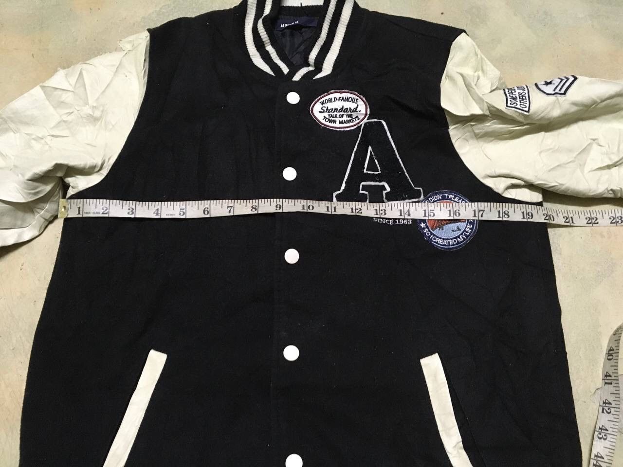 Japanese Brand × Vintage Japanese Brand Varsity Jacket Leather Sleeve Size US M / EU 48-50 / 2 - 9 Thumbnail