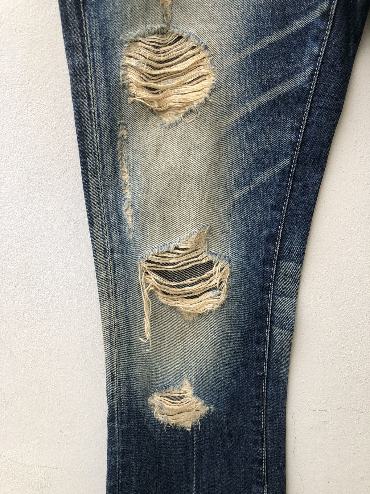 Vanquish Mud Claw Mark Vanquish Gold Japan Distress Denim Flare Jeans Size US 29 - 10 Thumbnail