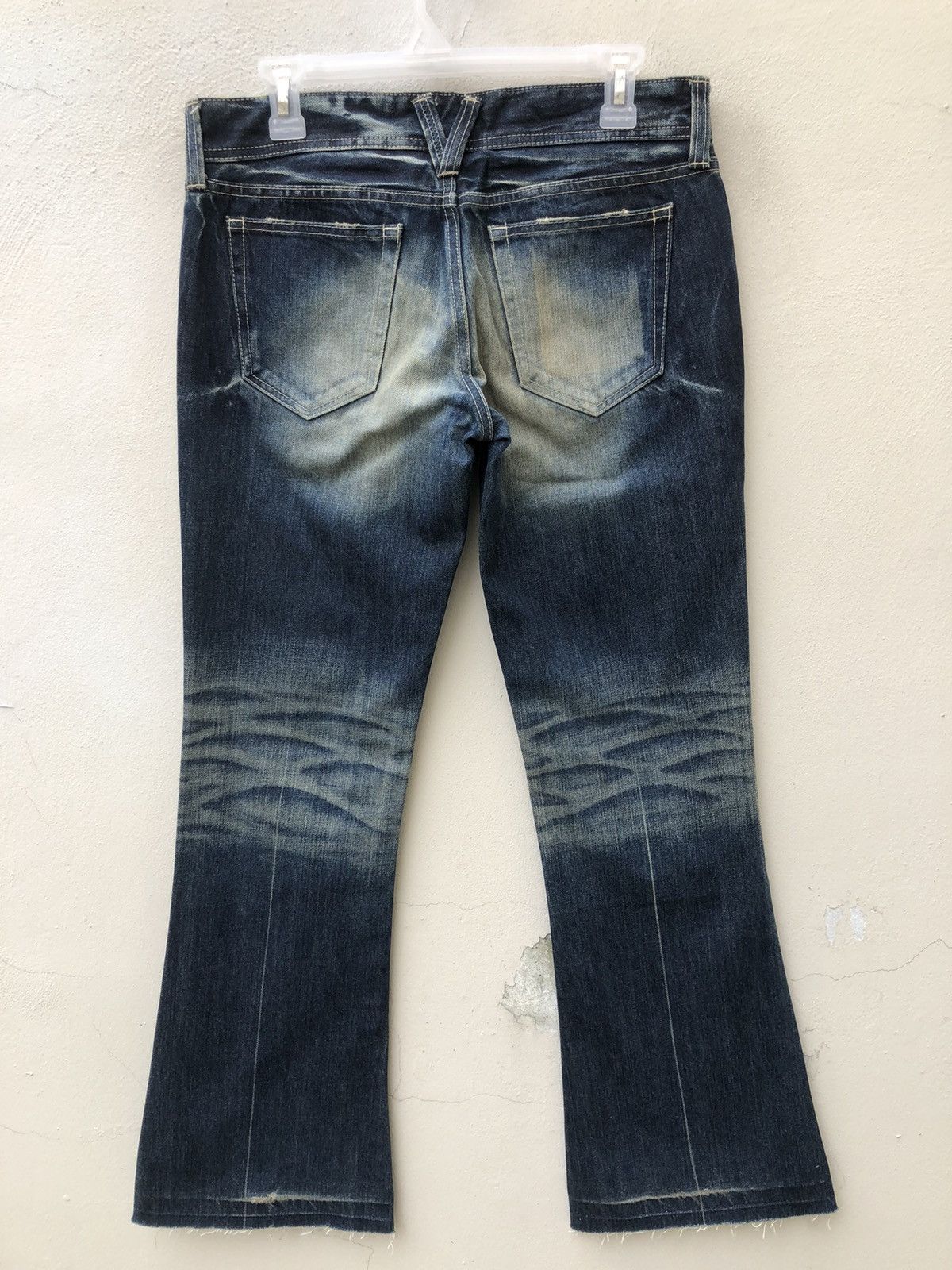Vanquish Mud Claw Mark Vanquish Gold Japan Distress Denim Flare Jeans Size US 29 - 15 Thumbnail