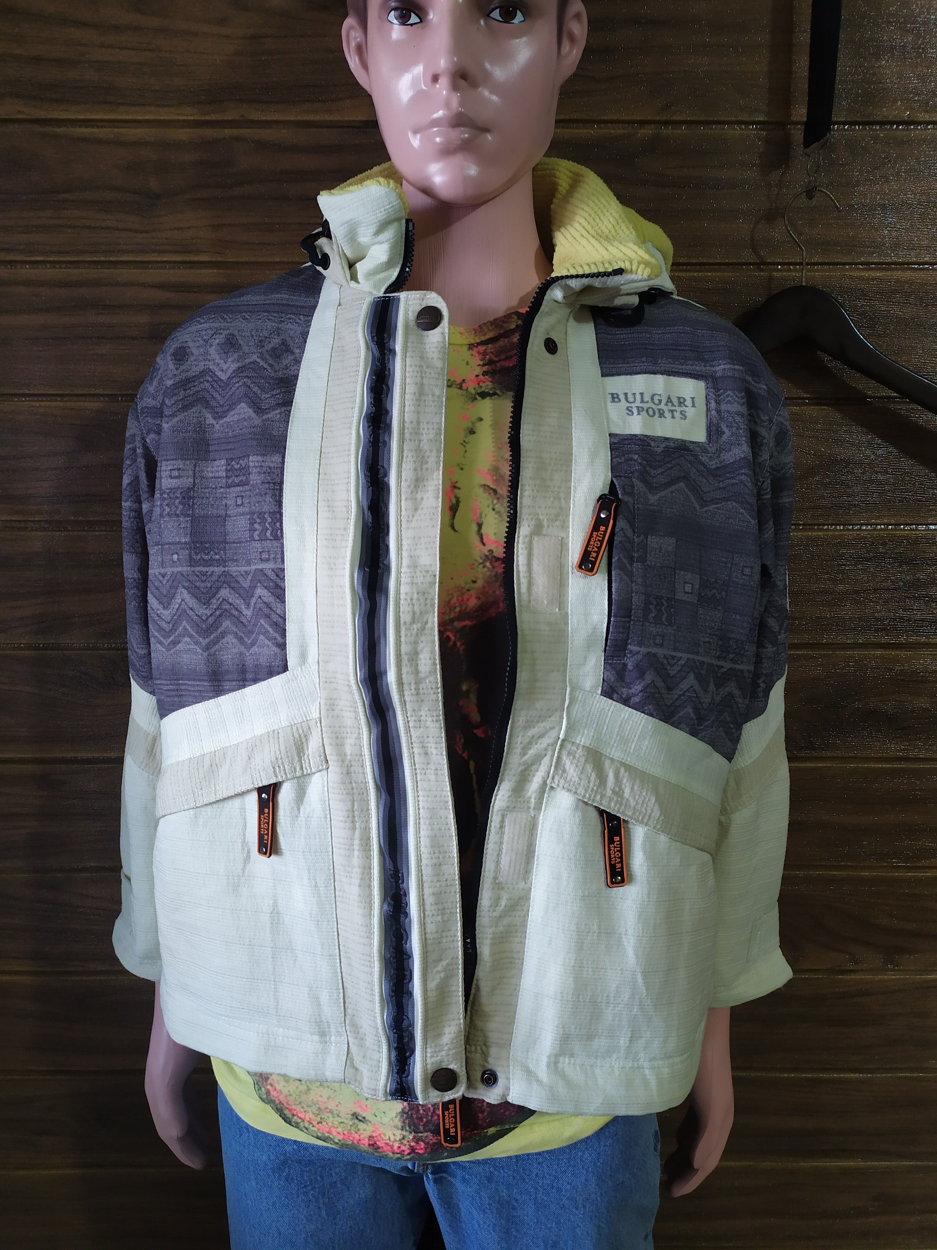 Bvlgari × Vintage 🔥Vintage BULGARI Hooded Jacket Logo Design Size US M / EU 48-50 / 2 - 8 Thumbnail