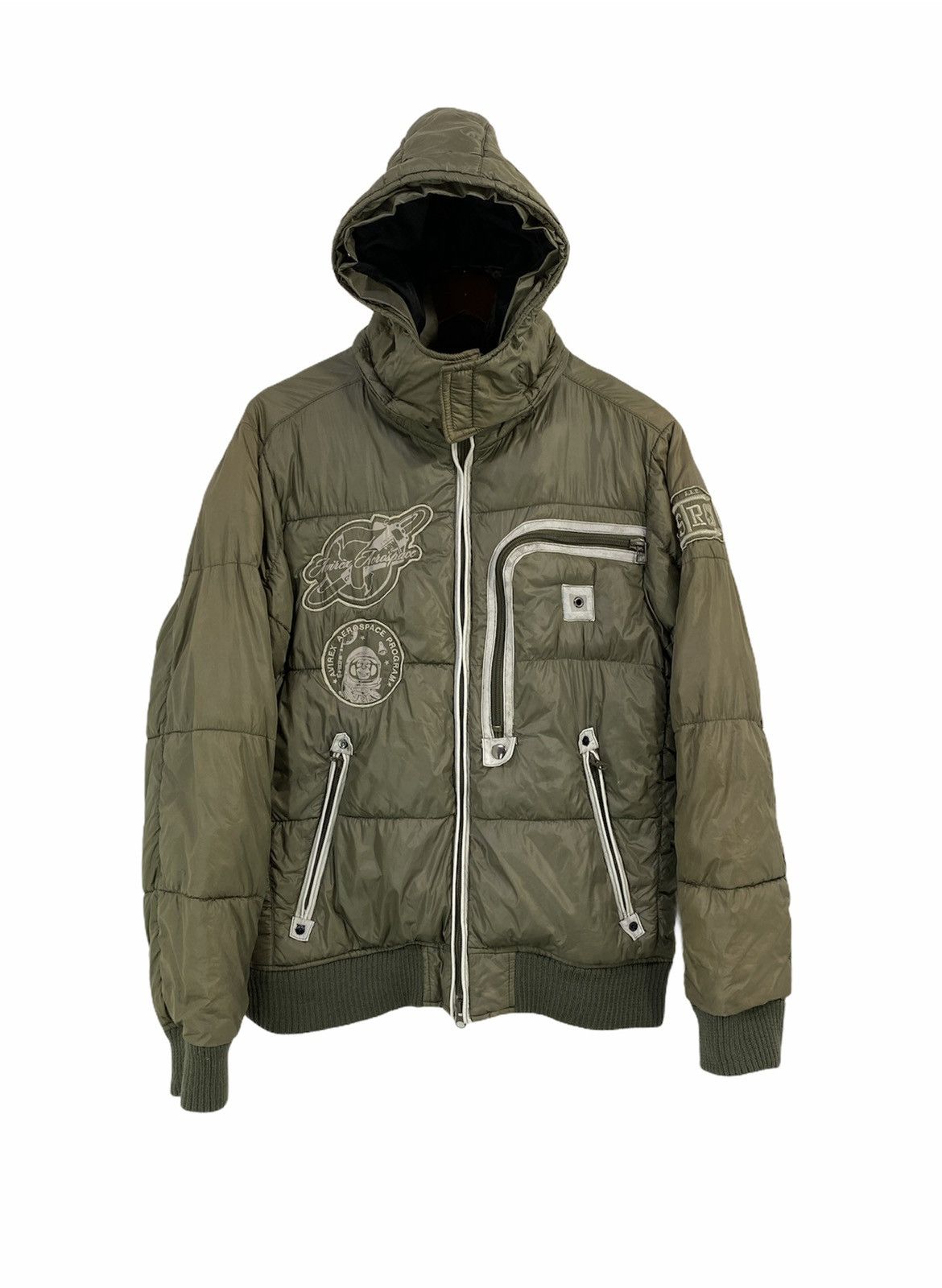 Avirex Avirex Varsity Puffer Jacket Aero Space Program With Hoodies Size US L / EU 52-54 / 3 - 1 Thumbnail