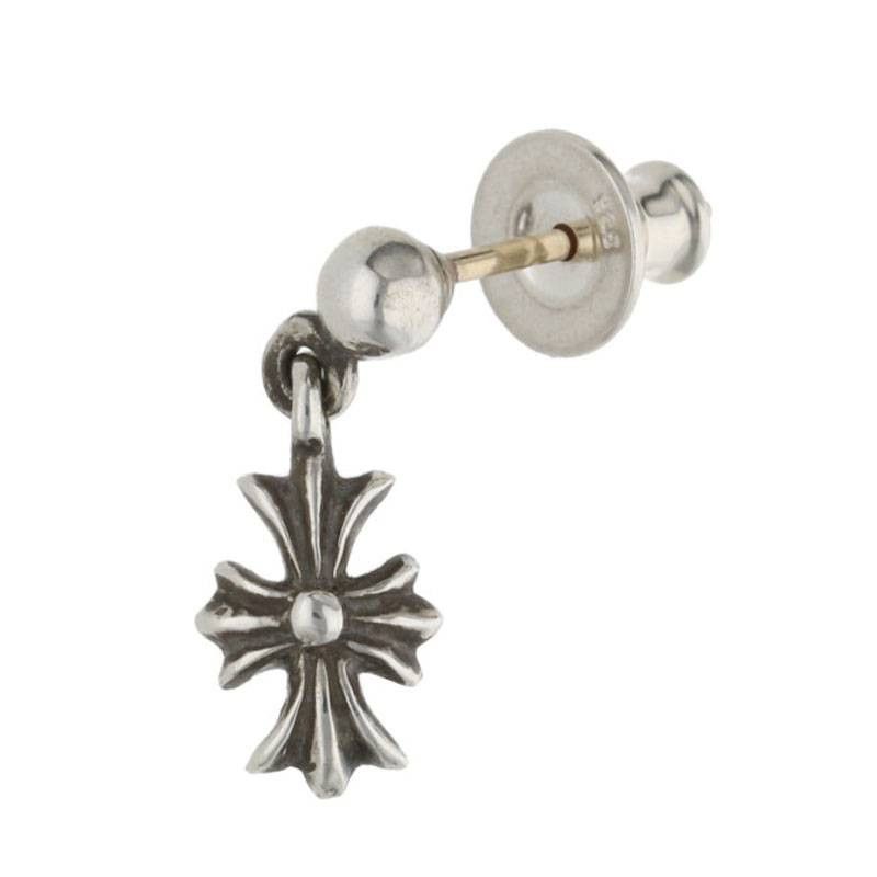 image of Chrome Hearts Plus Charm Earring in Silver, Women's