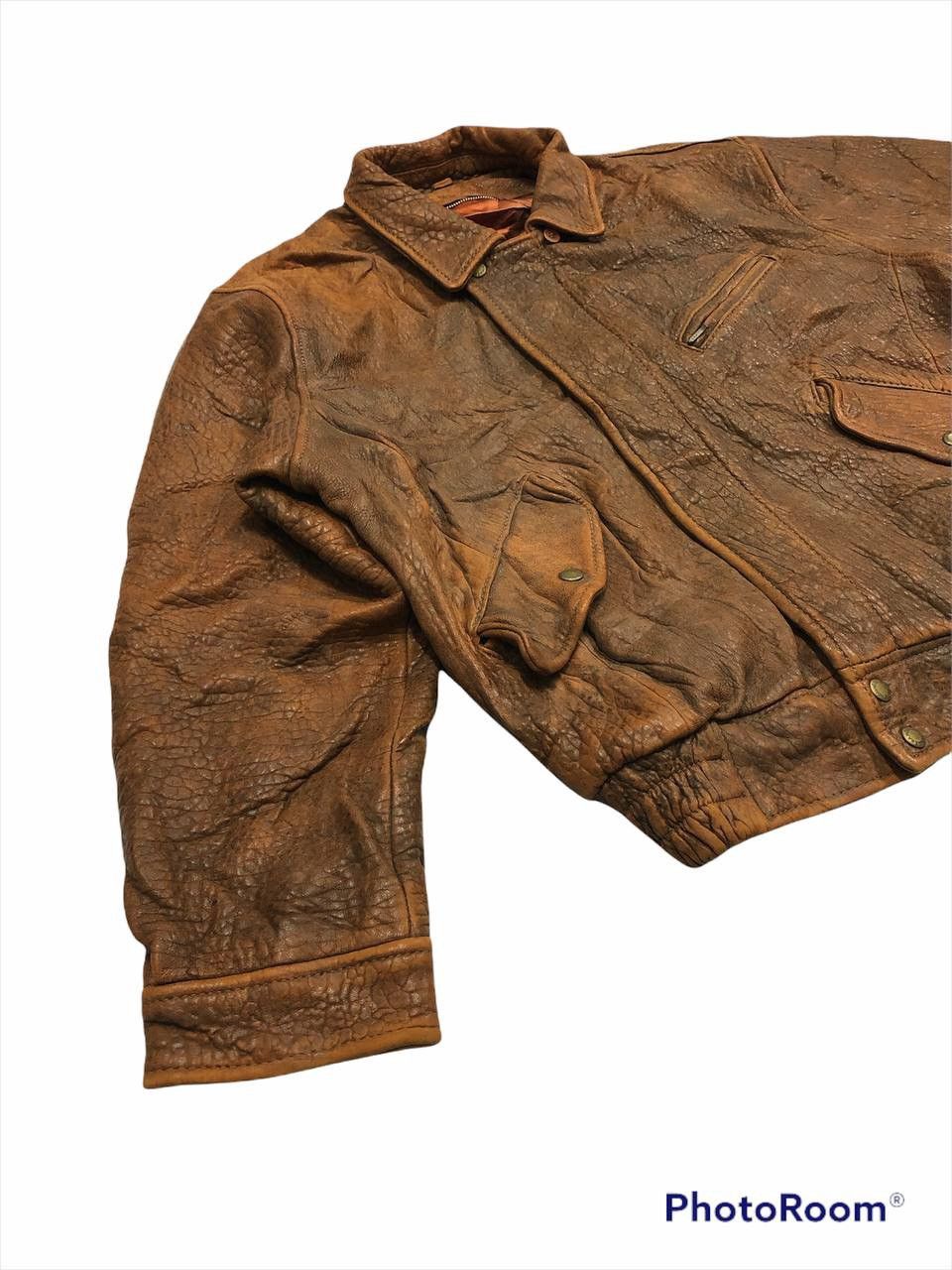 Genuine Leather × Japanese Brand 🔥Sick🔥Vintage D’Homme A Homme Solid Leather Jacket Size US M / EU 48-50 / 2 - 4 Thumbnail