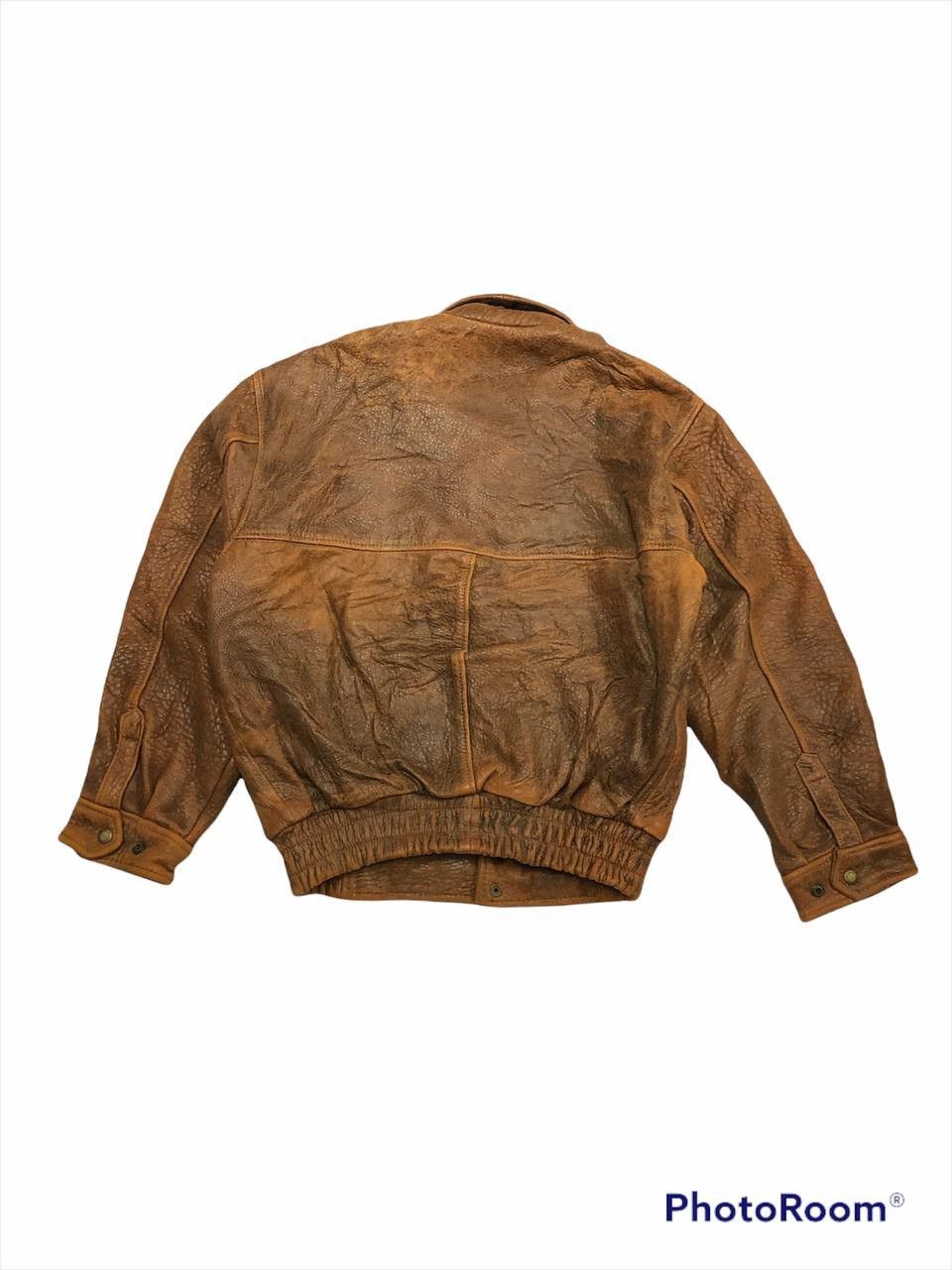 Genuine Leather × Japanese Brand 🔥Sick🔥Vintage D’Homme A Homme Solid Leather Jacket Size US M / EU 48-50 / 2 - 8 Thumbnail