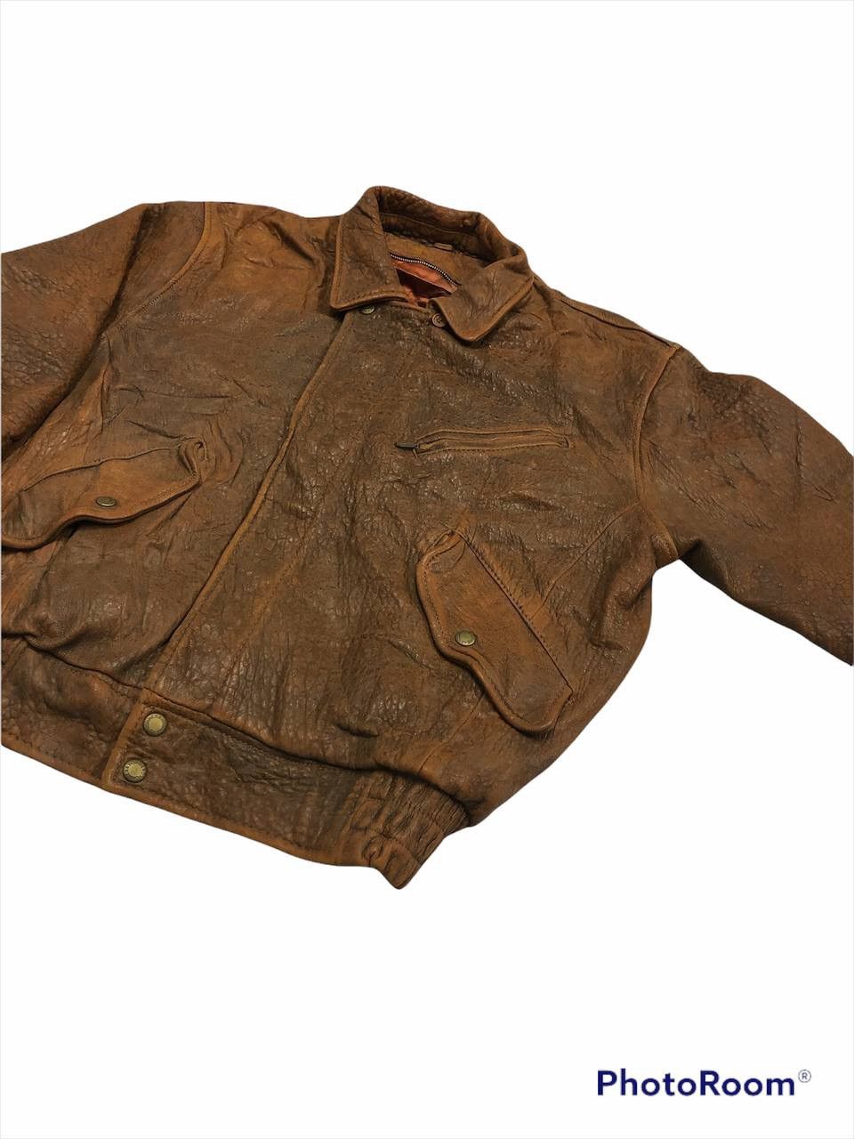Genuine Leather × Japanese Brand 🔥Sick🔥Vintage D’Homme A Homme Solid Leather Jacket Size US M / EU 48-50 / 2 - 2 Thumbnail