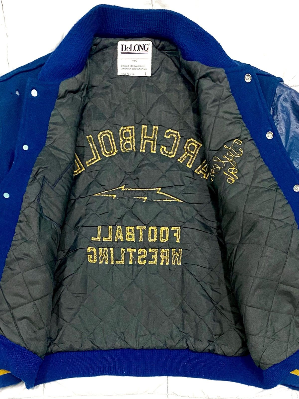Delong Vintage 80's Archbold Delong Varsity Jacket Size US L / EU 52-54 / 3 - 19 Thumbnail