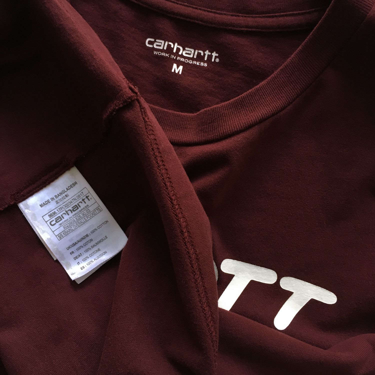Carhartt Wip S/S Krainz Overalls Pocket T-Shirt in Amarone/Wax Rare Size US L / EU 52-54 / 3 - 2 Thumbnail