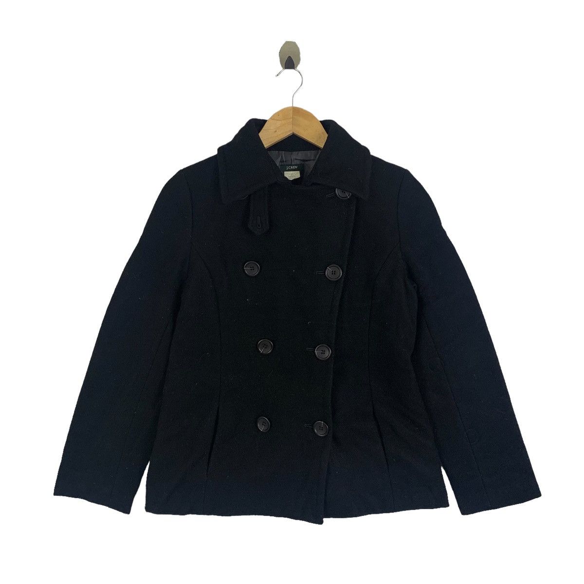 image of J Crew x Vintage J. Crew Designer Wool Peacoat Jacket in Black, Men's (Size XS)