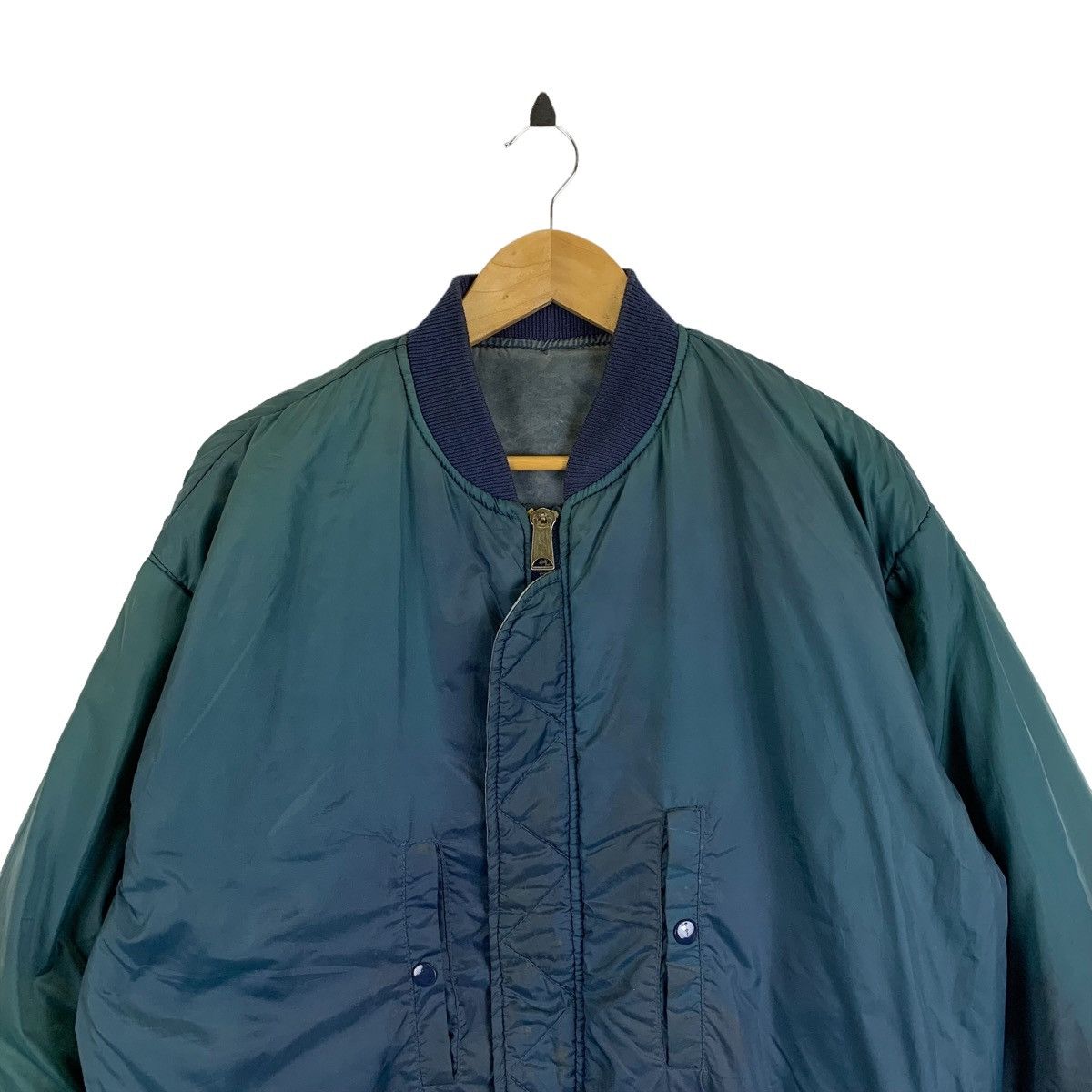 Vintage Vintage BOBSON Workwear Worker Zipper Bomber Flight Jacket Size US L / EU 52-54 / 3 - 10 Thumbnail