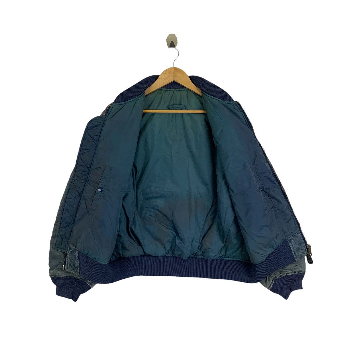 Vintage Vintage BOBSON Workwear Worker Zipper Bomber Flight Jacket Size US L / EU 52-54 / 3 - 6 Thumbnail