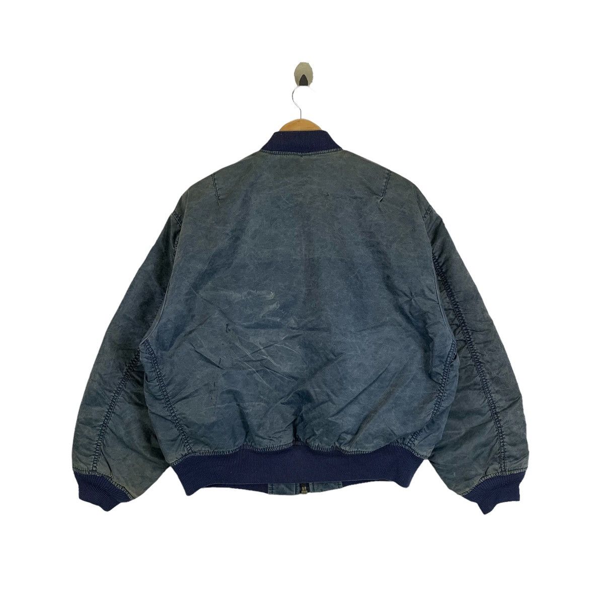 Vintage Vintage BOBSON Workwear Worker Zipper Bomber Flight Jacket Size US L / EU 52-54 / 3 - 3 Thumbnail