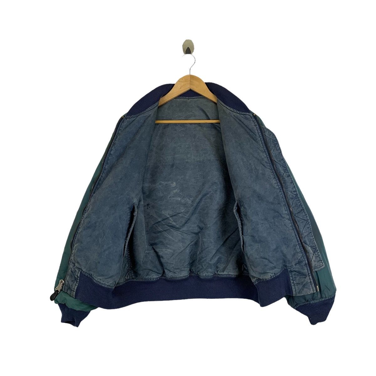 Vintage Vintage BOBSON Workwear Worker Zipper Bomber Flight Jacket Size US L / EU 52-54 / 3 - 5 Thumbnail