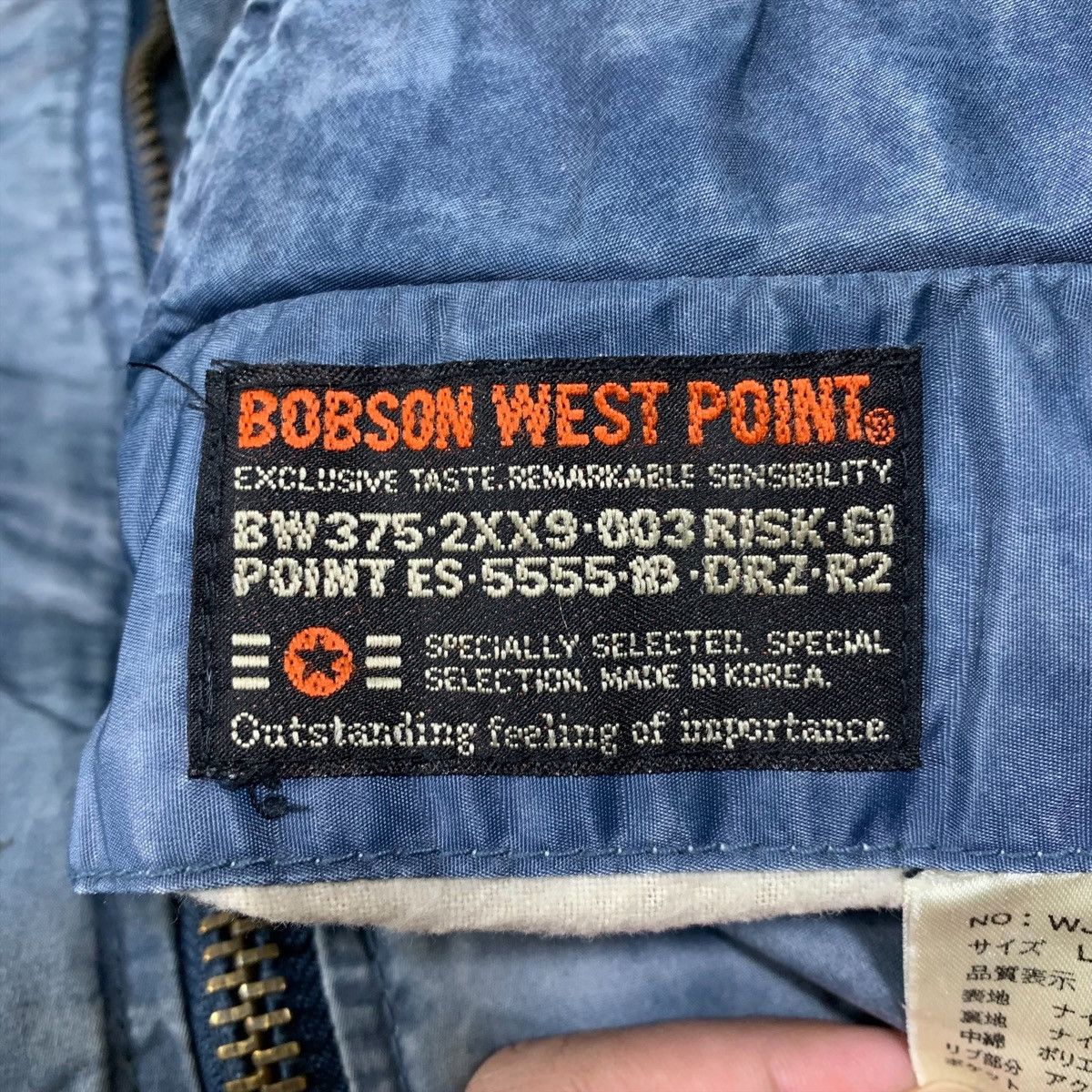 Vintage Vintage BOBSON Workwear Worker Zipper Bomber Flight Jacket Size US L / EU 52-54 / 3 - 11 Thumbnail