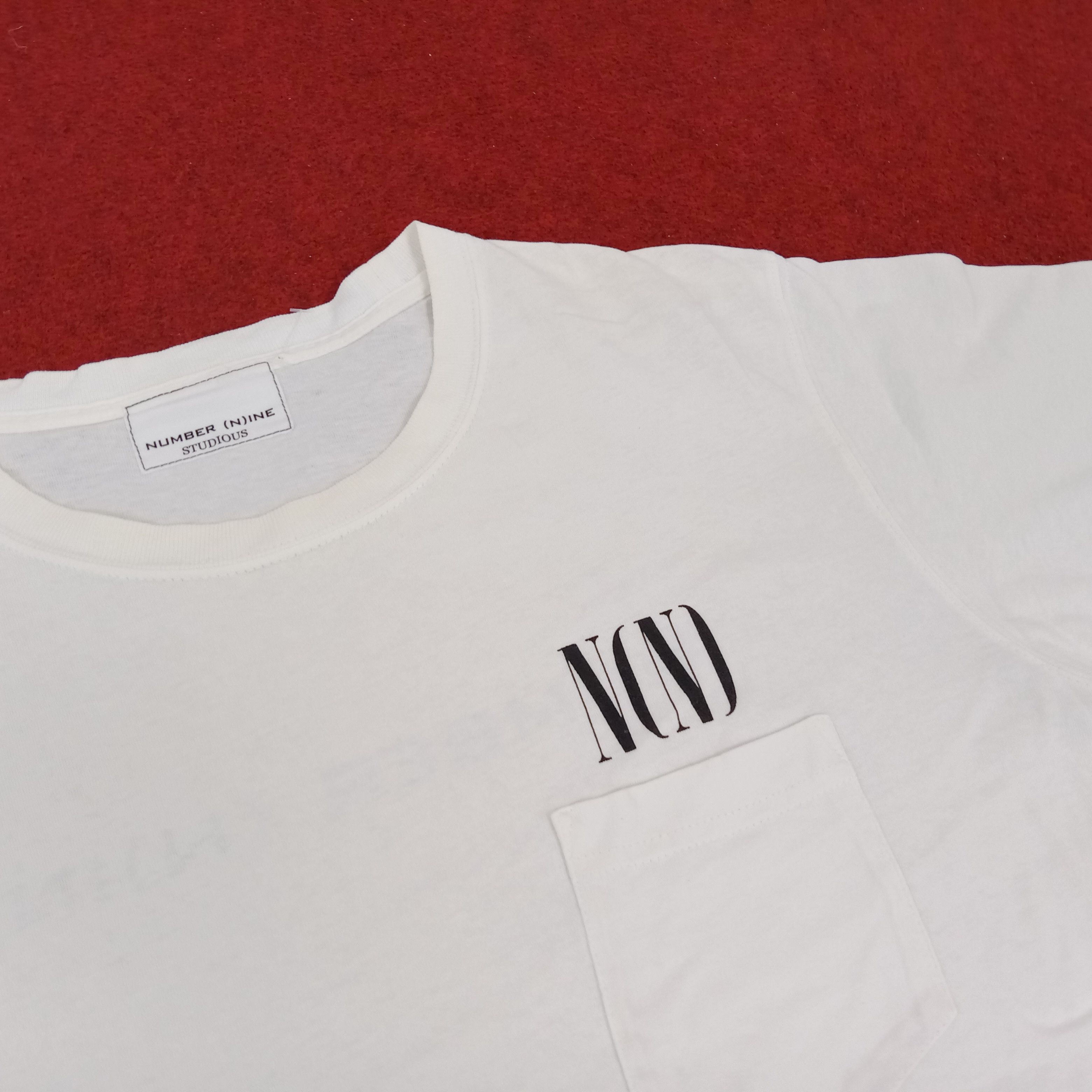 Japanese Brand Number Nine Japanese Brand Logo Pocket Design Custom Tshirt Size US L / EU 52-54 / 3 - 4 Thumbnail
