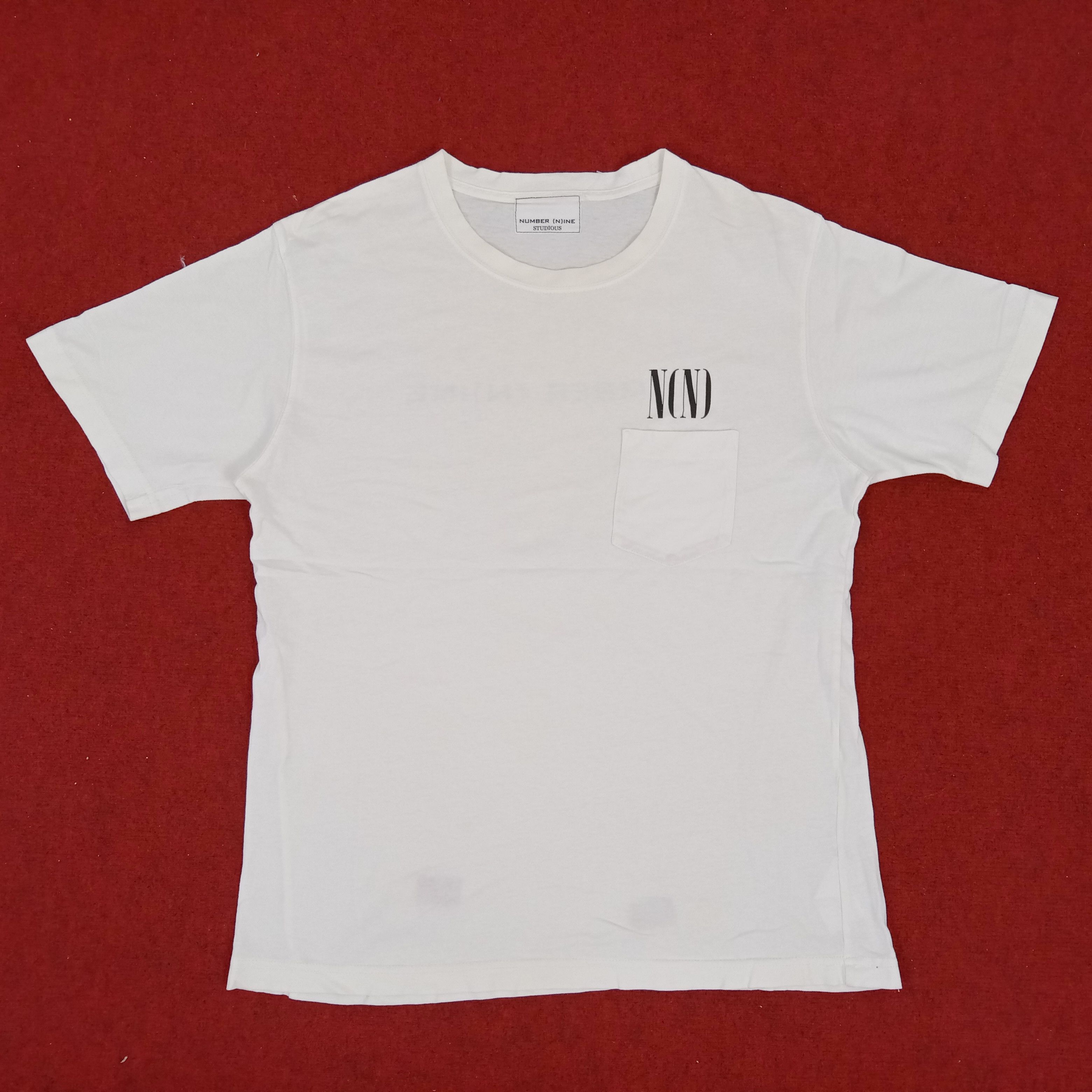 Japanese Brand Number Nine Japanese Brand Logo Pocket Design Custom Tshirt Size US L / EU 52-54 / 3 - 3 Thumbnail