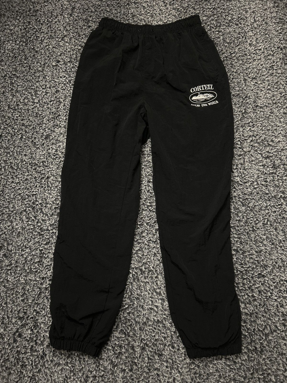 Streetwear Corteiz Black Shukushuku Bottoms Size Large | Grailed