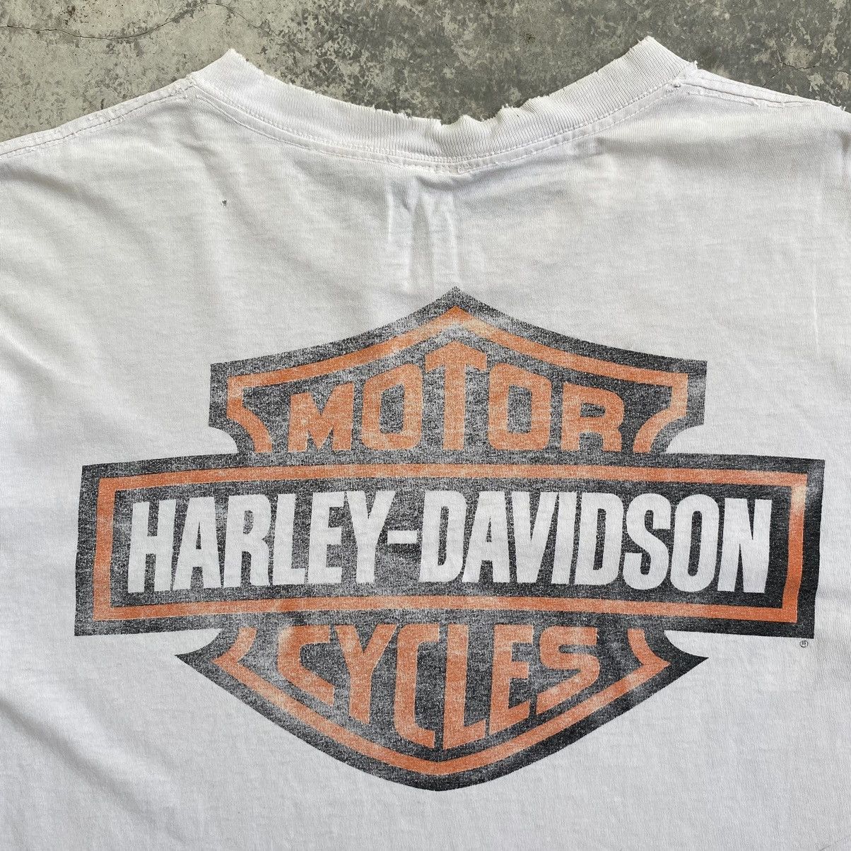 Harley Davidson Vintage 90’s Harley Davidson Faded Dirty Trashed T-Shirt Size US L / EU 52-54 / 3 - 15 Thumbnail