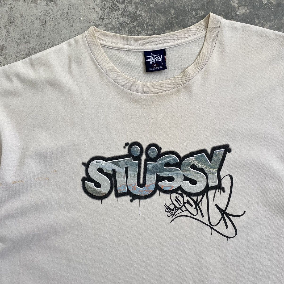 Stussy Vintage 90’s Stussy Airbrush Graphic T-Shirt Size US XL / EU 56 / 4 - 3 Thumbnail