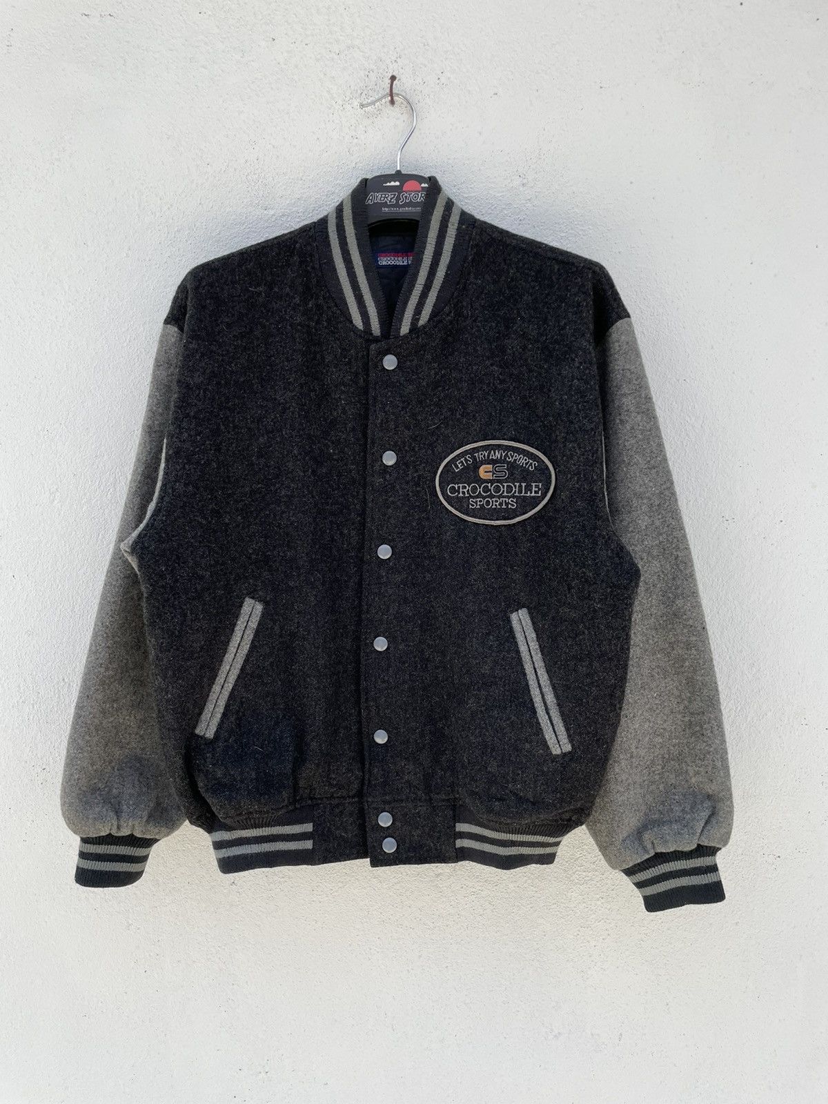Japanese Brand × Vintage Vintage Crocodile sport wool bomber varsity jacket Size US L / EU 52-54 / 3 - 1 Thumbnail
