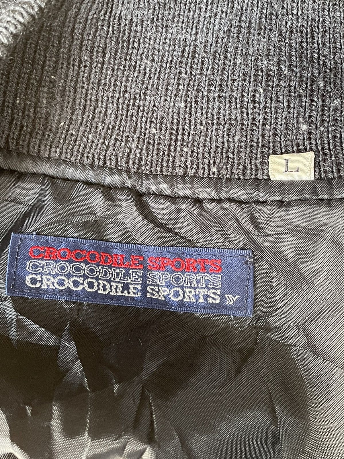 Japanese Brand × Vintage Vintage Crocodile sport wool bomber varsity jacket Size US L / EU 52-54 / 3 - 8 Thumbnail