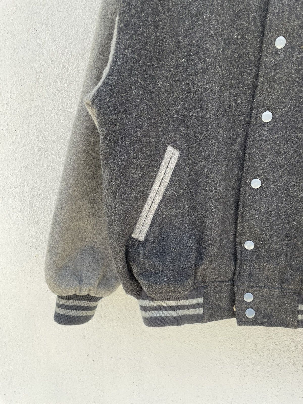 Japanese Brand × Vintage Vintage Crocodile sport wool bomber varsity jacket Size US L / EU 52-54 / 3 - 3 Thumbnail
