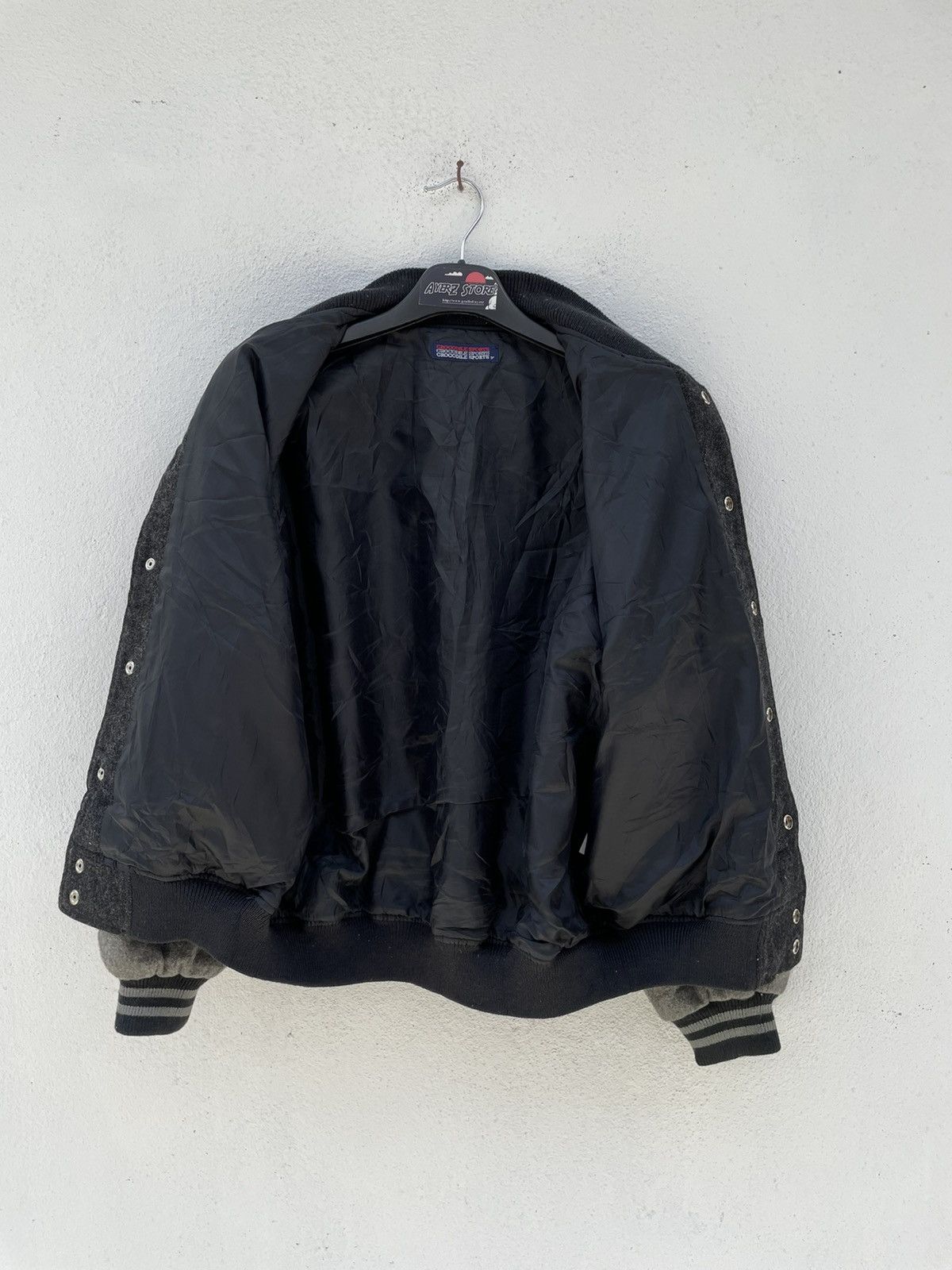 Japanese Brand × Vintage Vintage Crocodile sport wool bomber varsity jacket Size US L / EU 52-54 / 3 - 6 Thumbnail