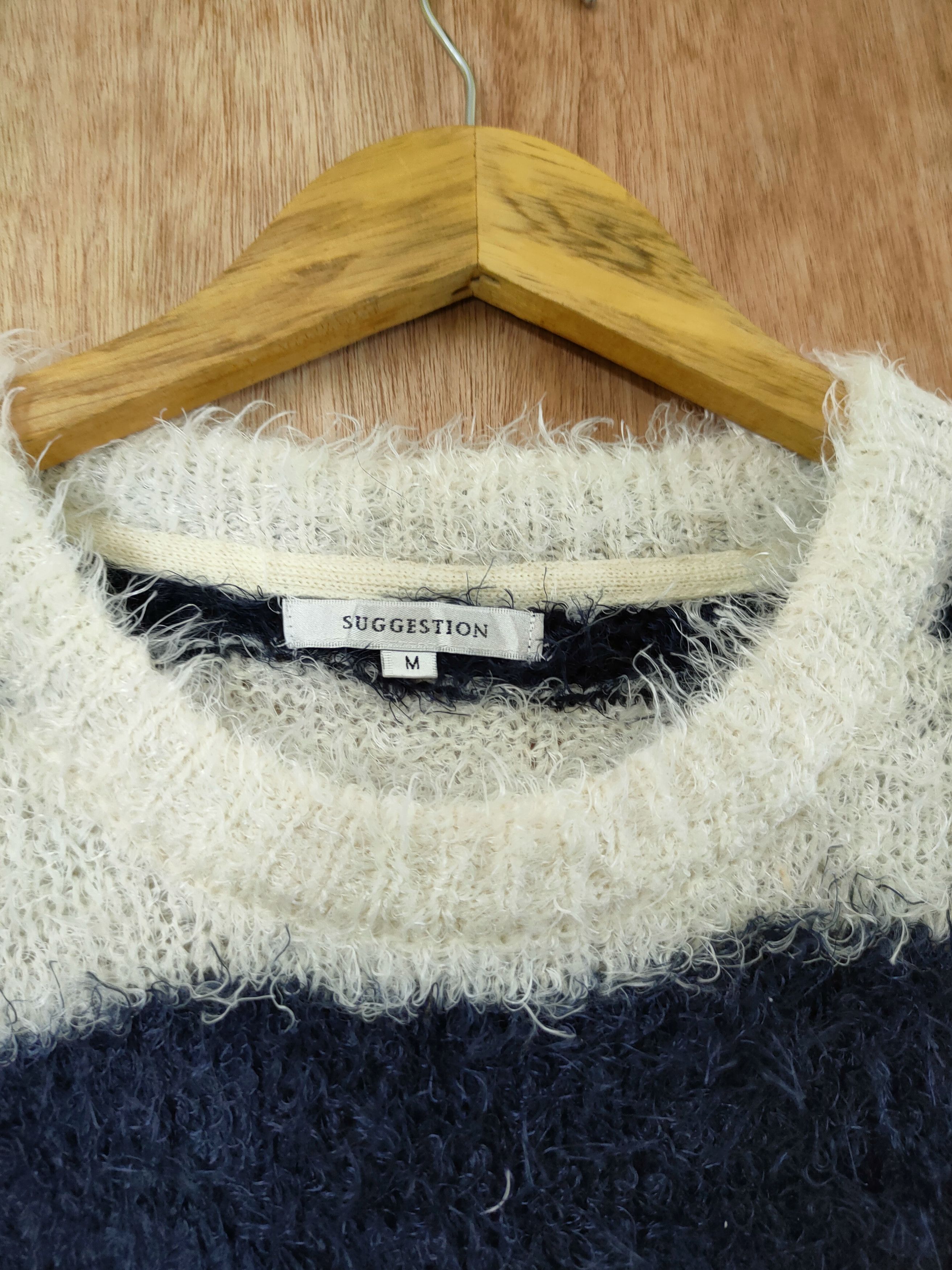 Aran Isles Knitwear D Suggestion all stripe mohair fur shaggy knitwear #46-509 Size US S / EU 44-46 / 1 - 5 Thumbnail