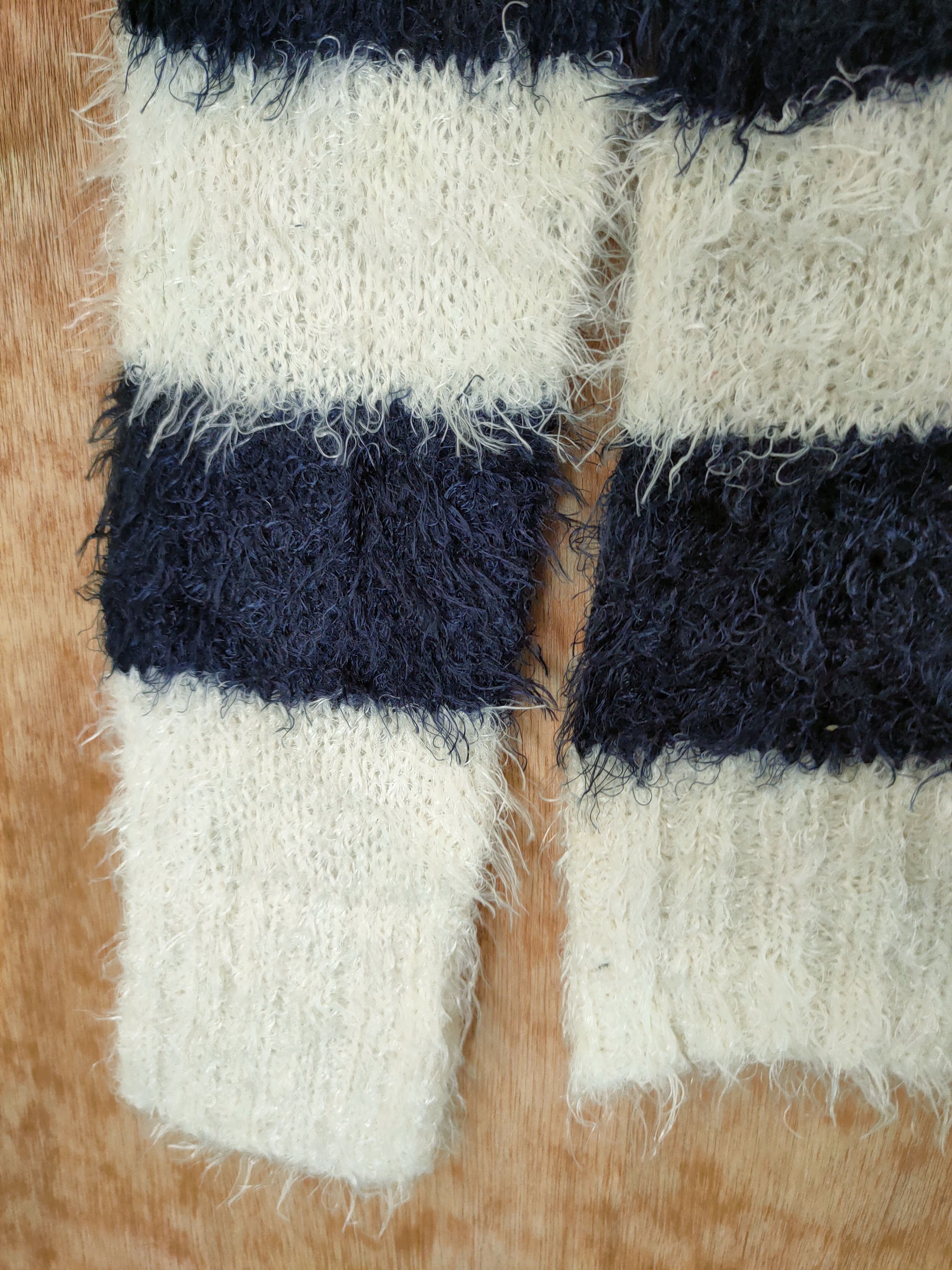 Aran Isles Knitwear D Suggestion all stripe mohair fur shaggy knitwear #46-509 Size US S / EU 44-46 / 1 - 4 Thumbnail