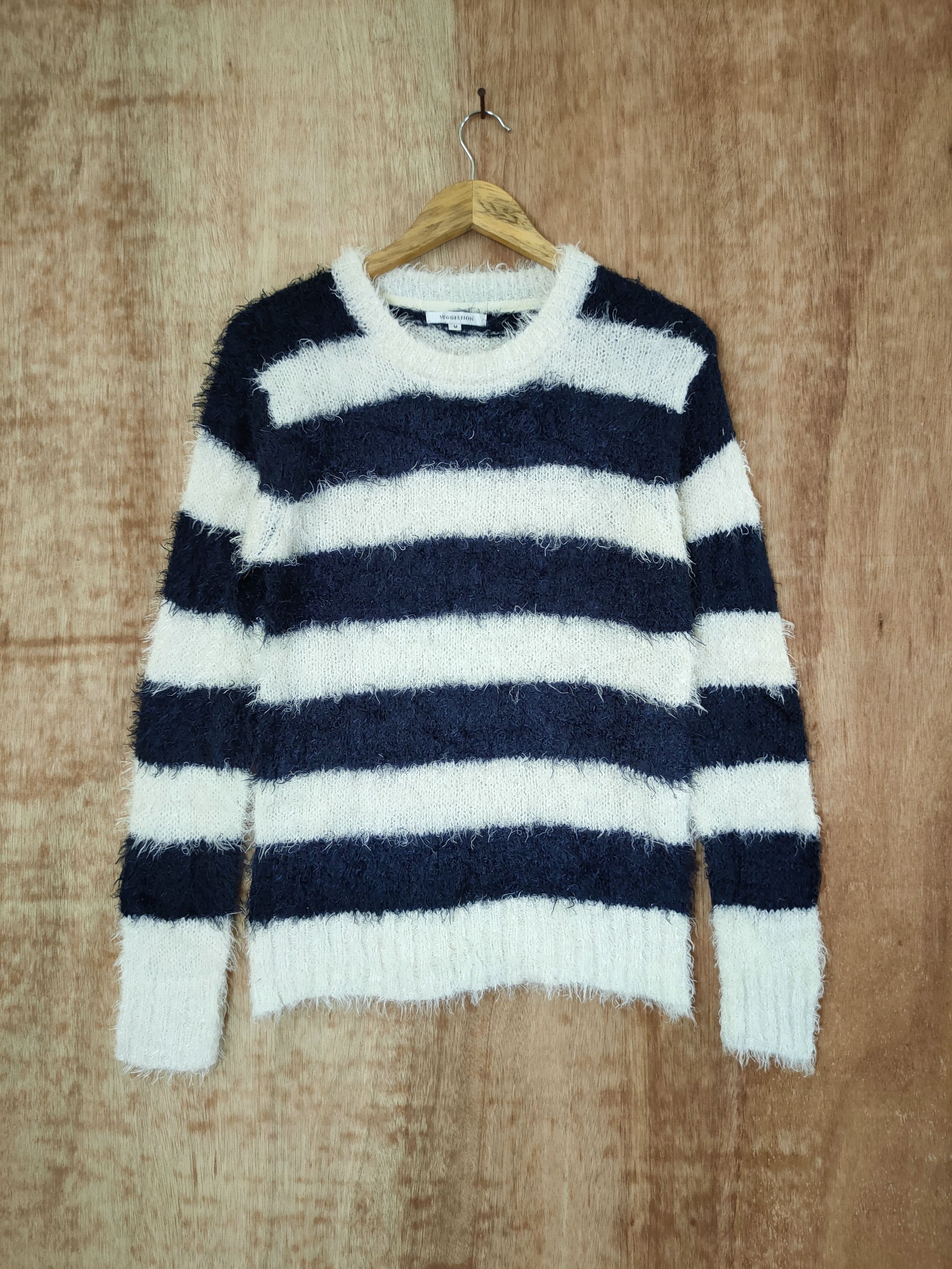 Aran Isles Knitwear D Suggestion all stripe mohair fur shaggy knitwear #46-509 Size US S / EU 44-46 / 1 - 1 Thumbnail