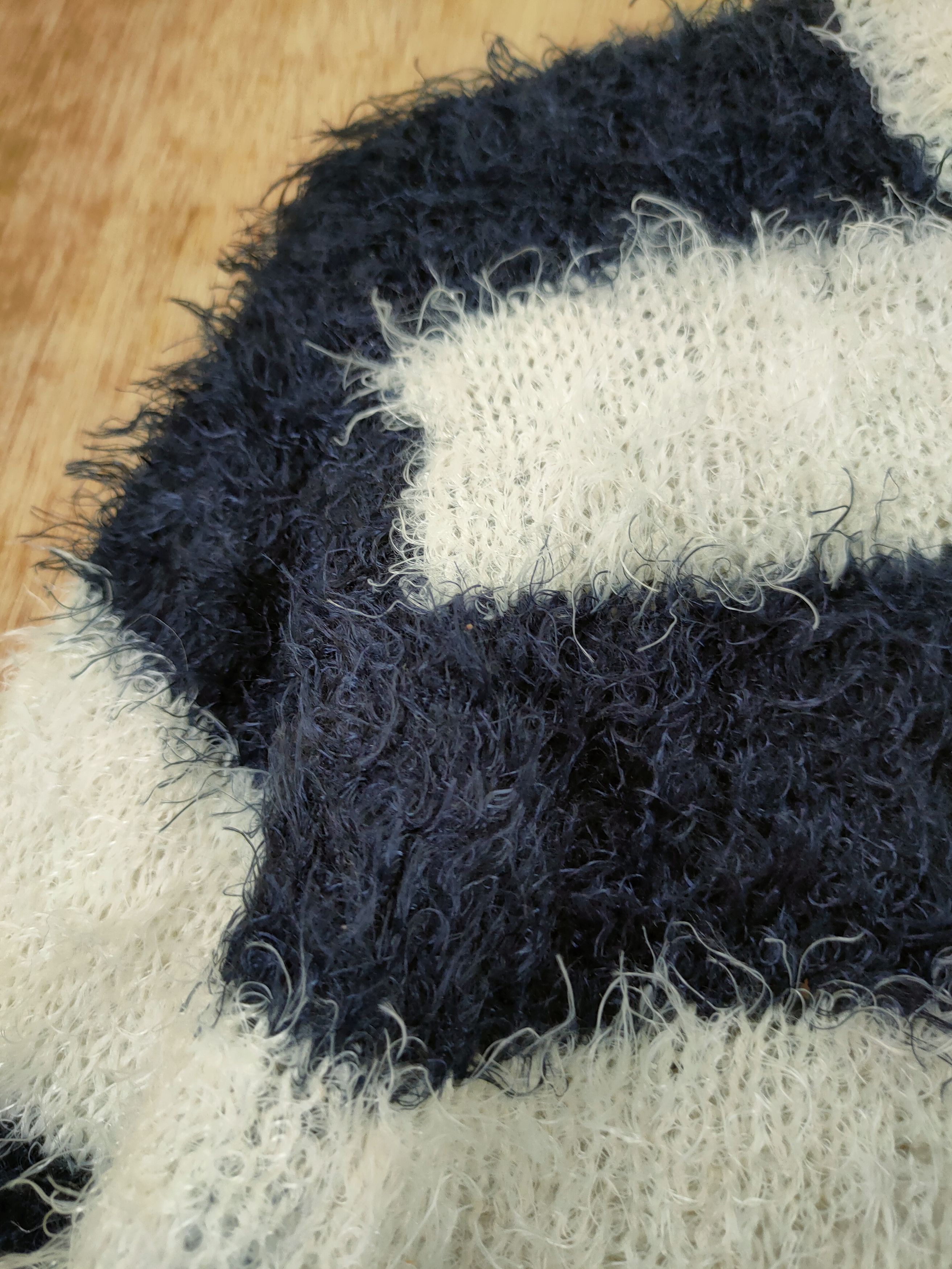 Aran Isles Knitwear D Suggestion all stripe mohair fur shaggy knitwear #46-509 Size US S / EU 44-46 / 1 - 7 Thumbnail
