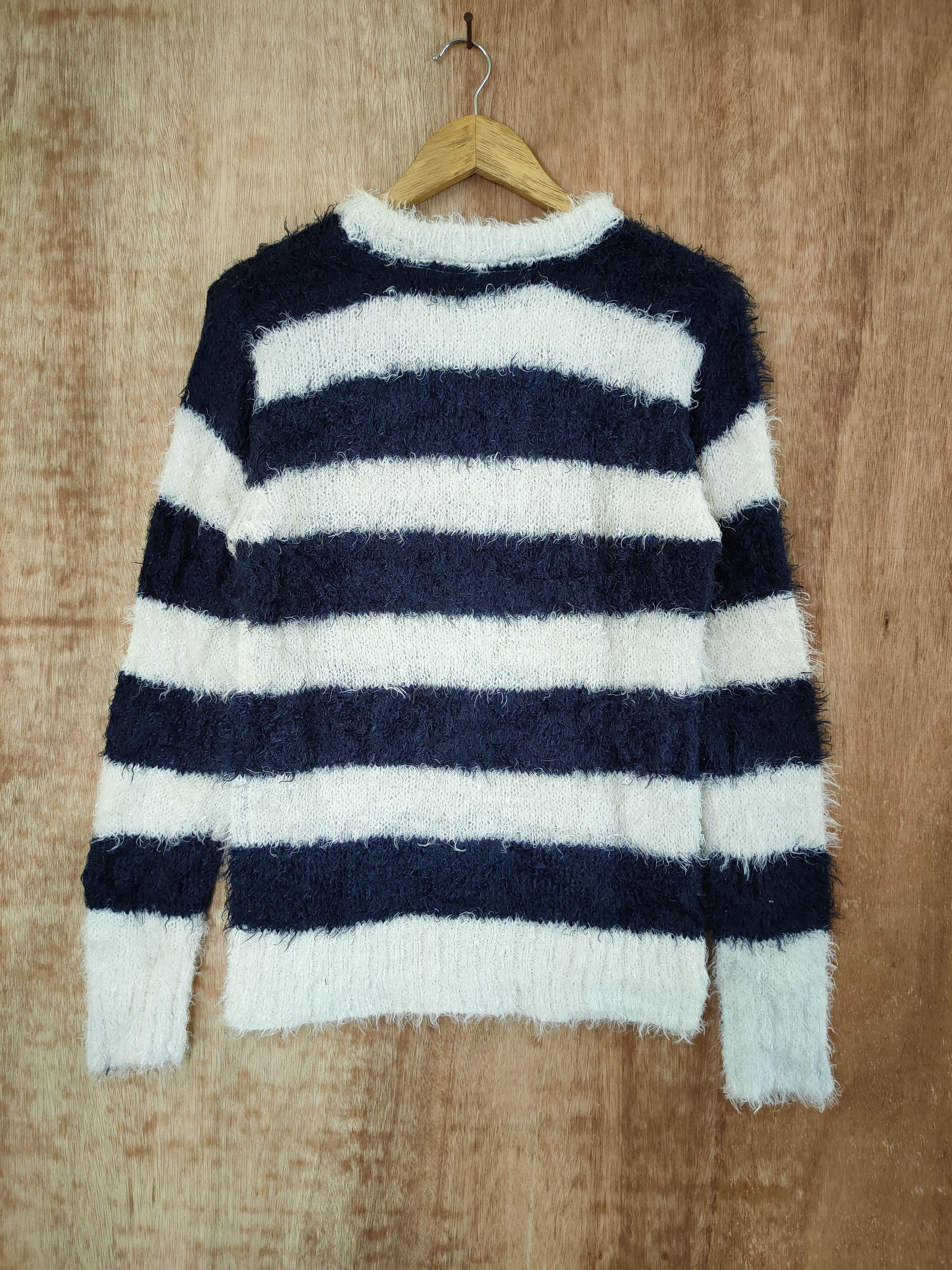 Aran Isles Knitwear D Suggestion all stripe mohair fur shaggy knitwear #46-509 Size US S / EU 44-46 / 1 - 9 Thumbnail