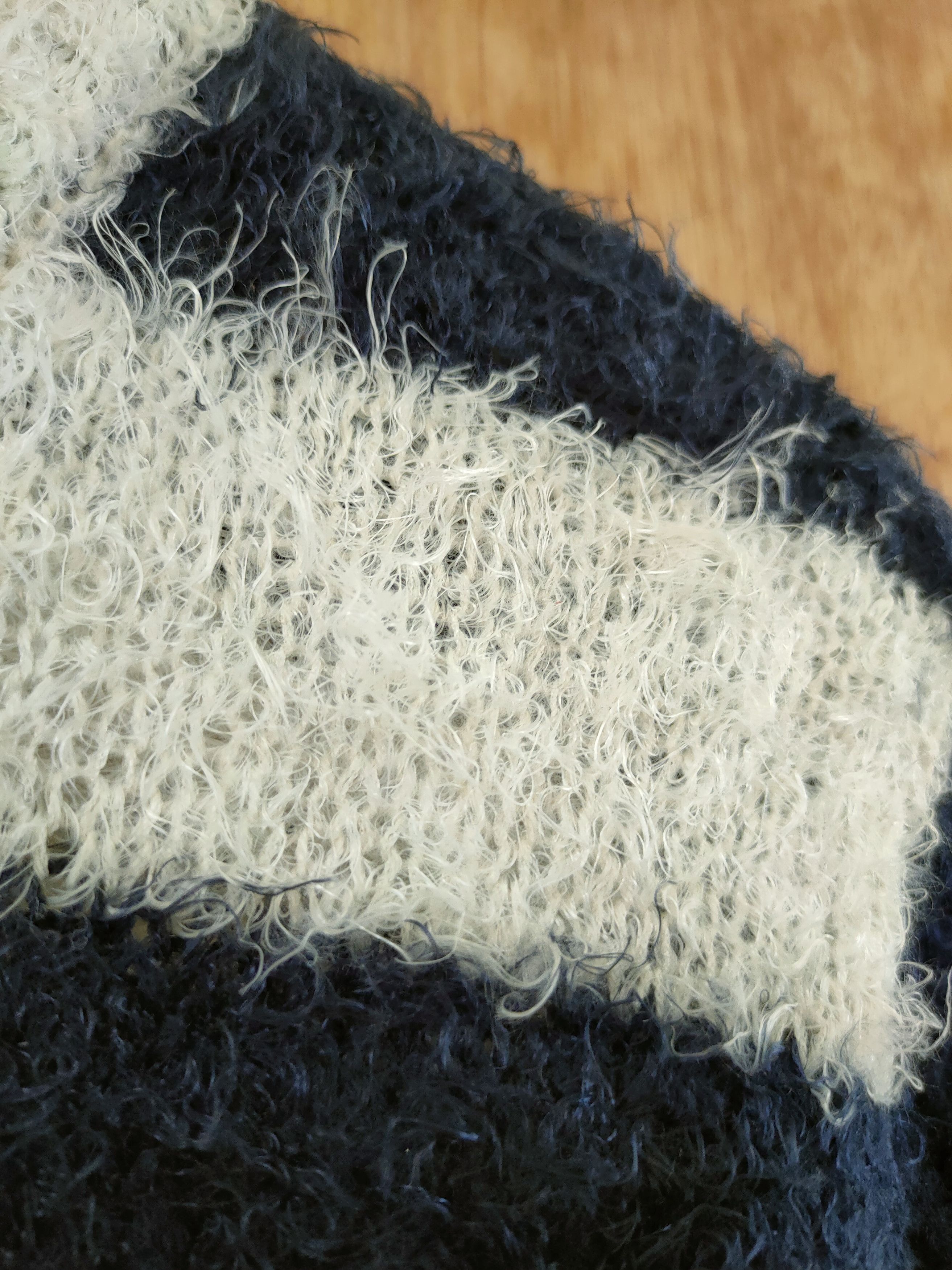 Aran Isles Knitwear D Suggestion all stripe mohair fur shaggy knitwear #46-509 Size US S / EU 44-46 / 1 - 6 Thumbnail