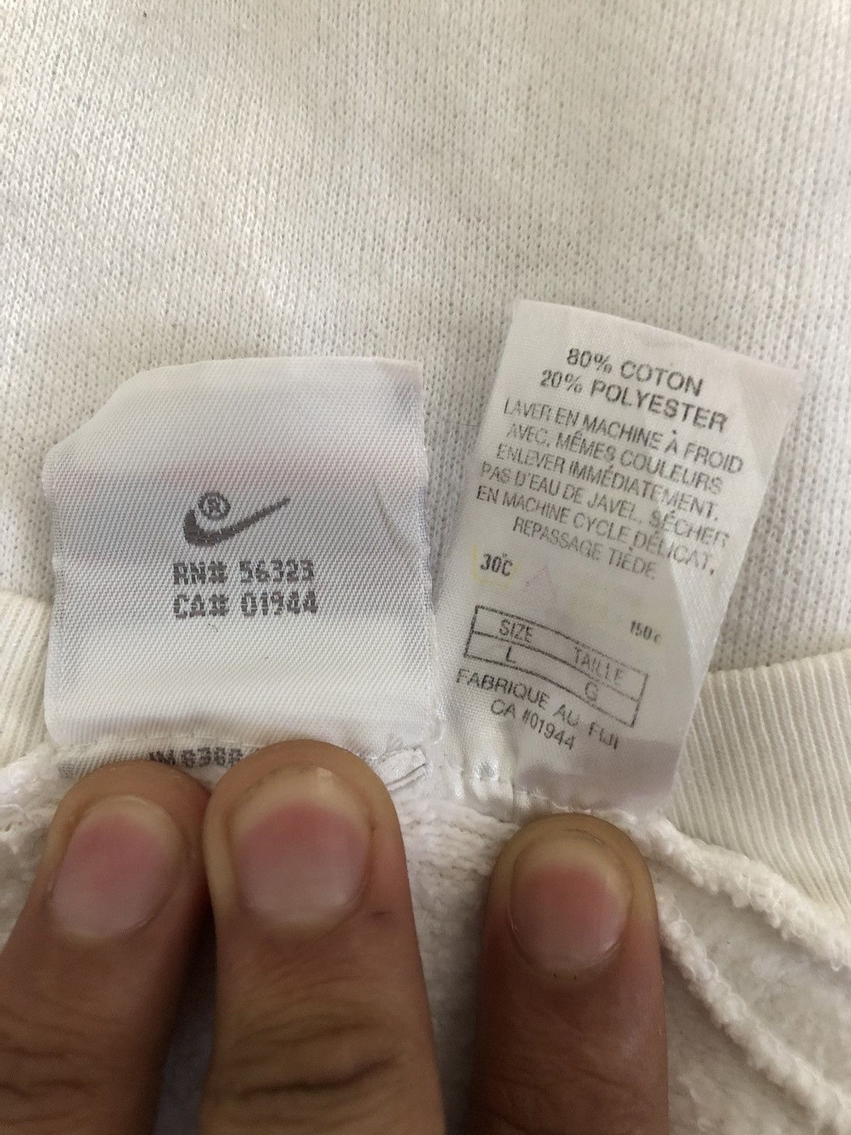 Nike × Vintage Vintage 80s Nike Big Logo Embroidery Oversized Sweathirts Size US L / EU 52-54 / 3 - 5 Thumbnail